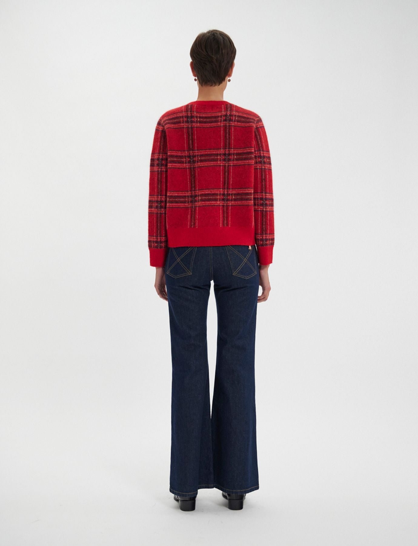 Ulysse red jacquard sweater