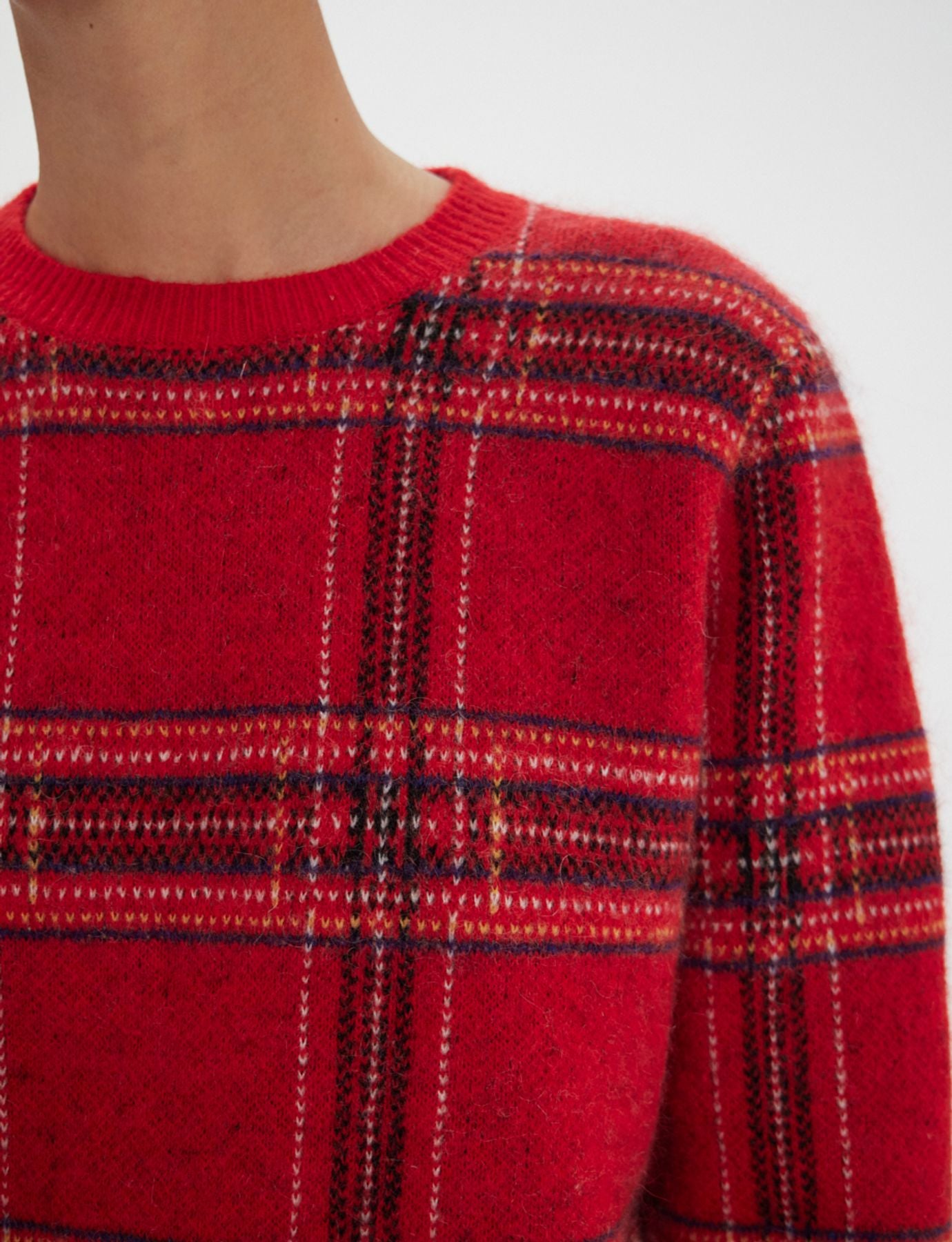 Ulysse red jacquard sweater