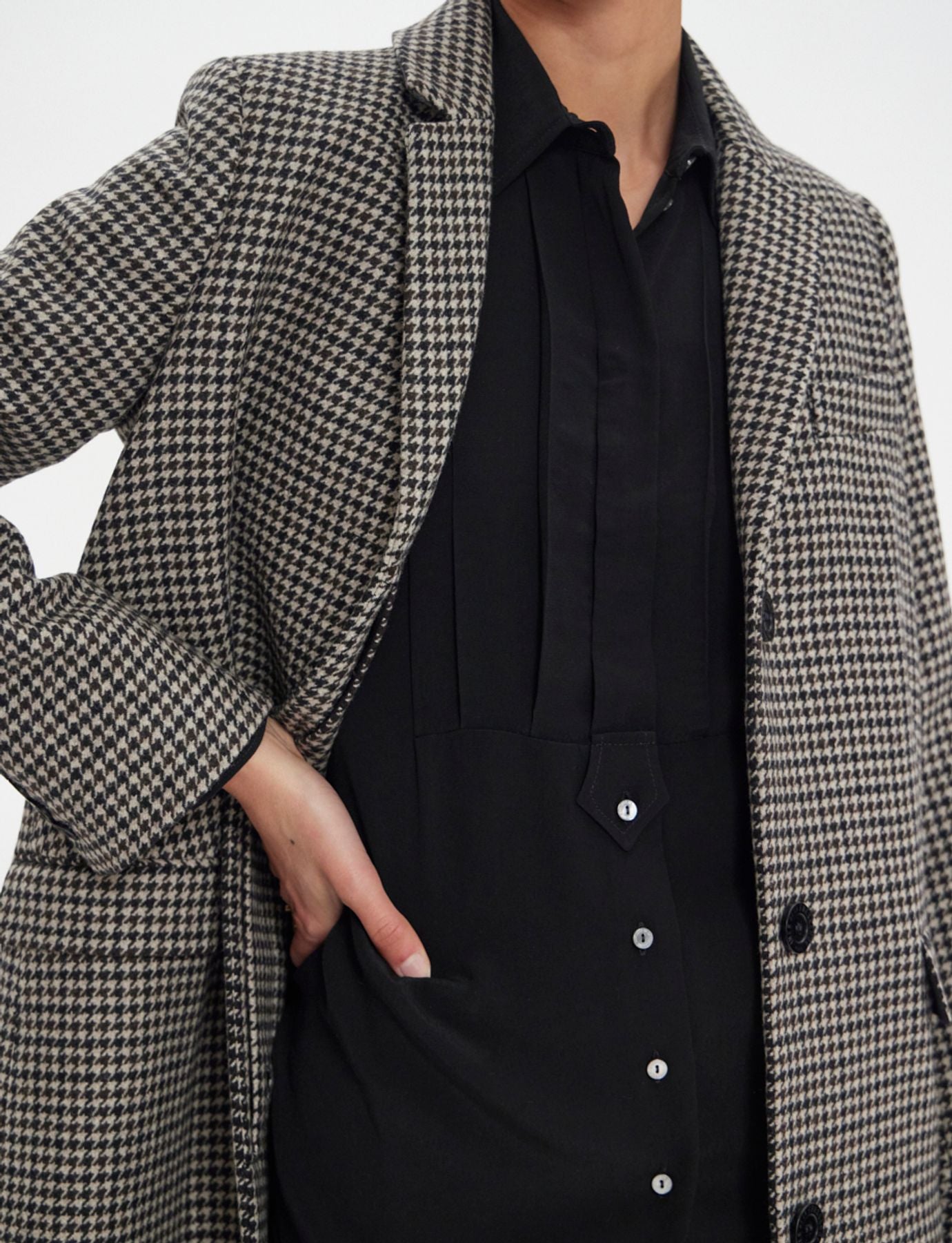 Cappotto in lana houndstooth Franck
