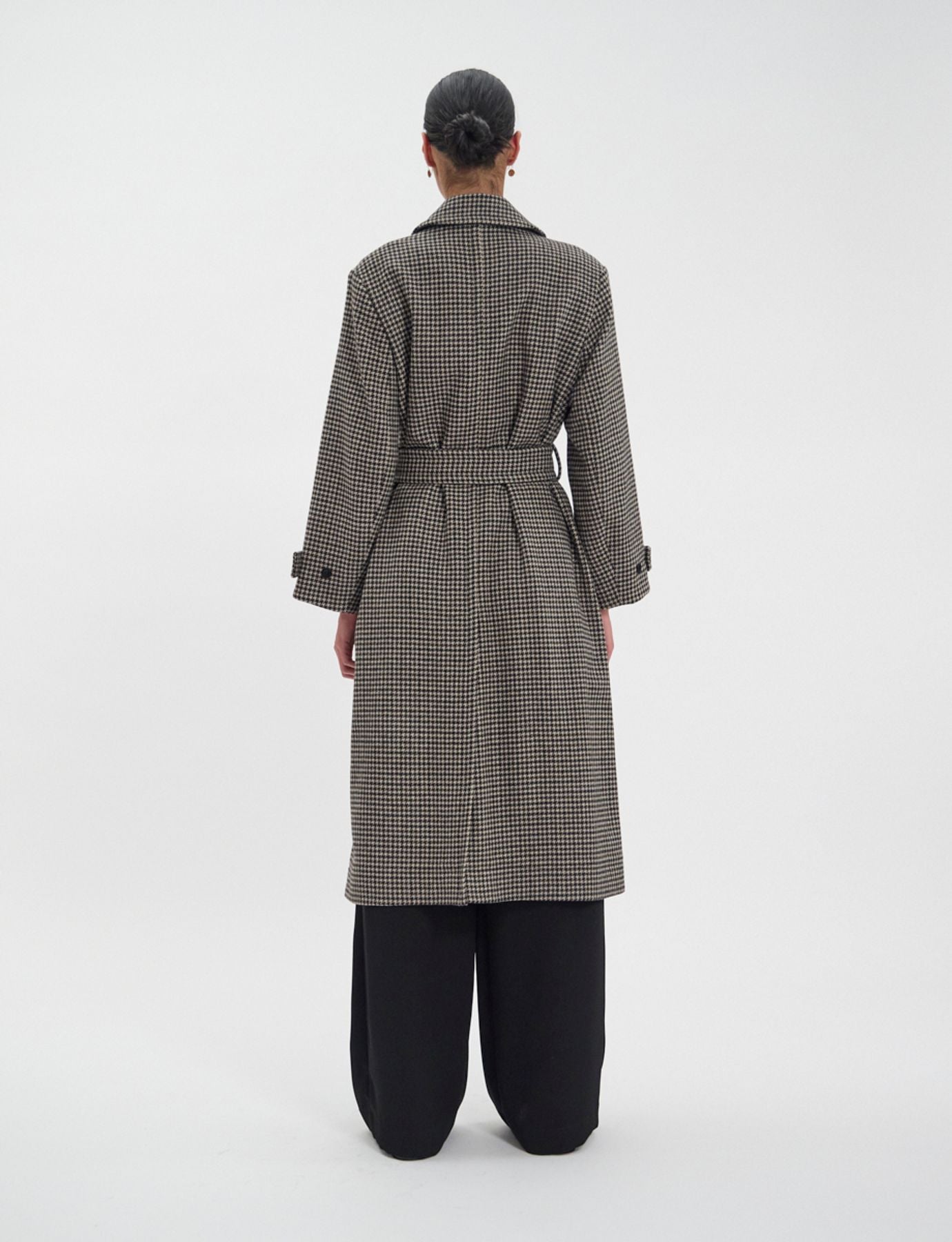 Esmé coat in houndstooth wool-blend