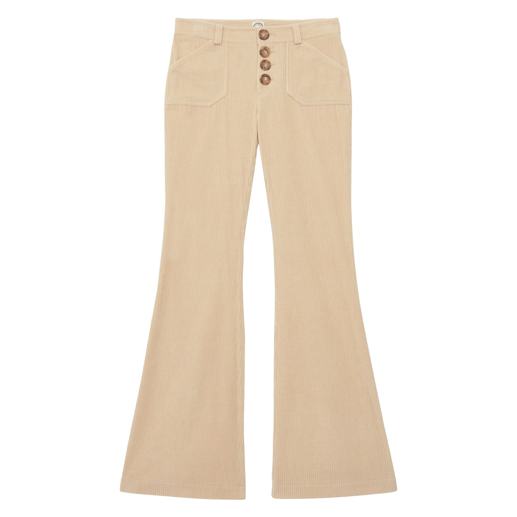Charlotte cream corduroy trousers