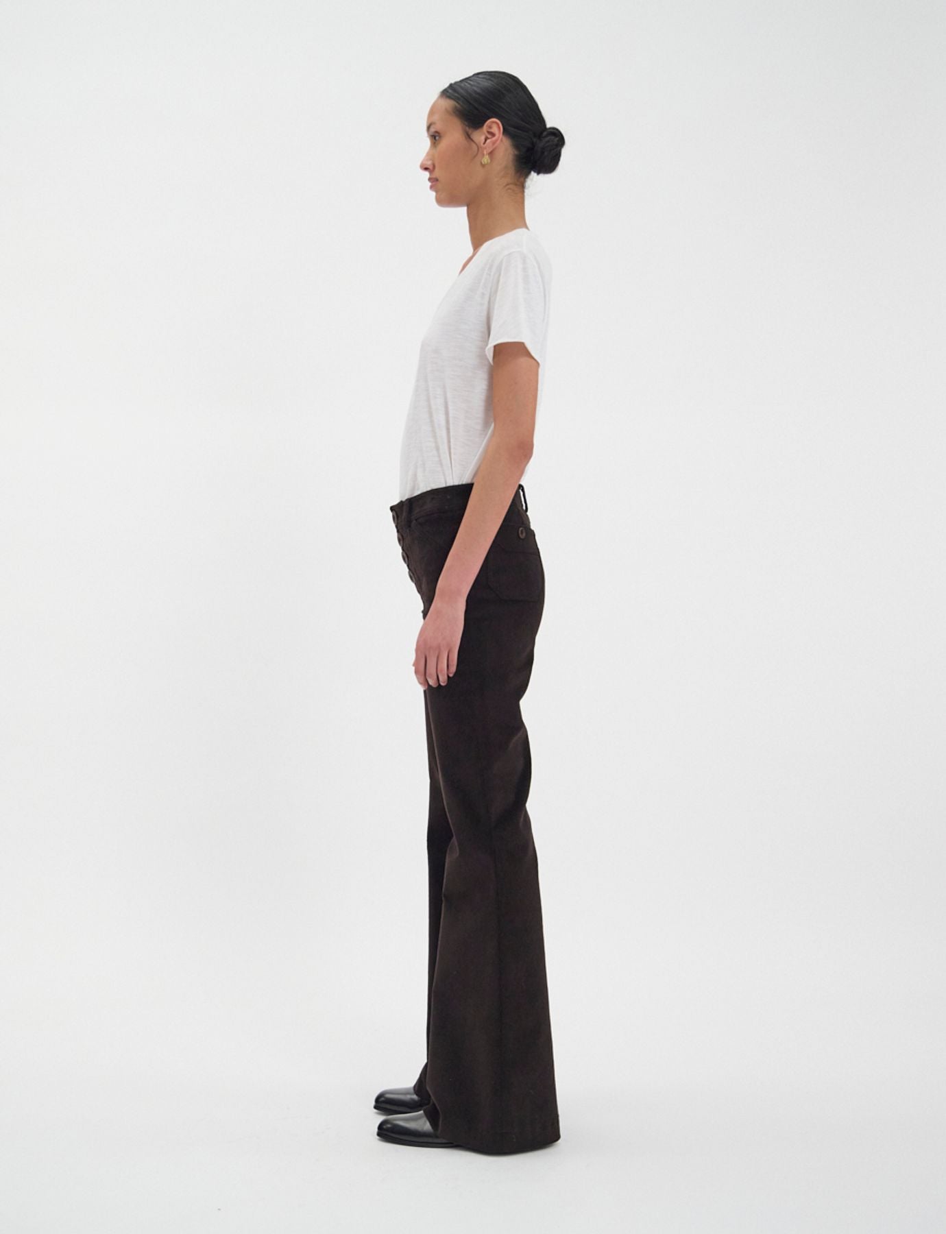Pantalón Charlotte de terciopelo marrón milleraies