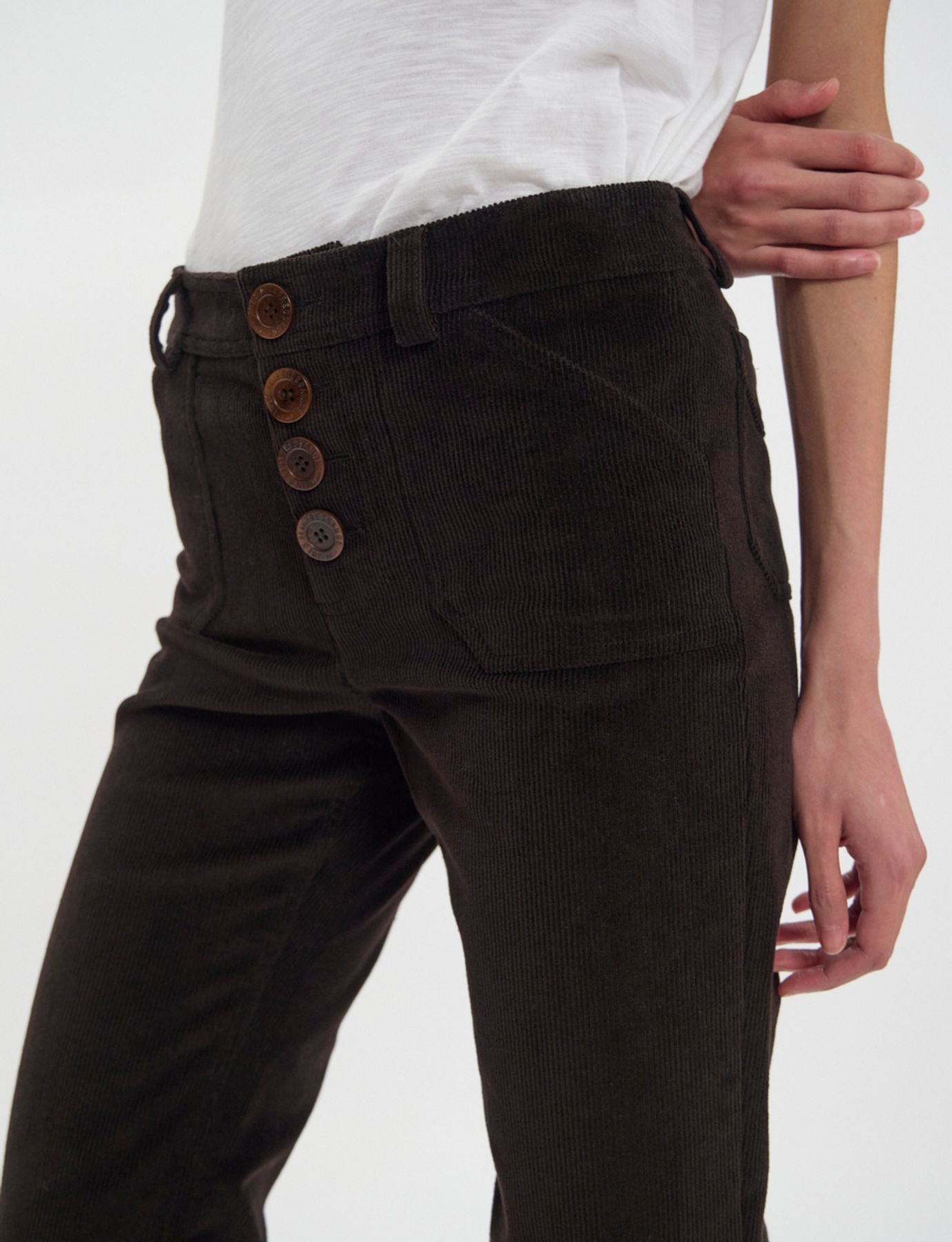 Pantalón Charlotte de terciopelo marrón milleraies