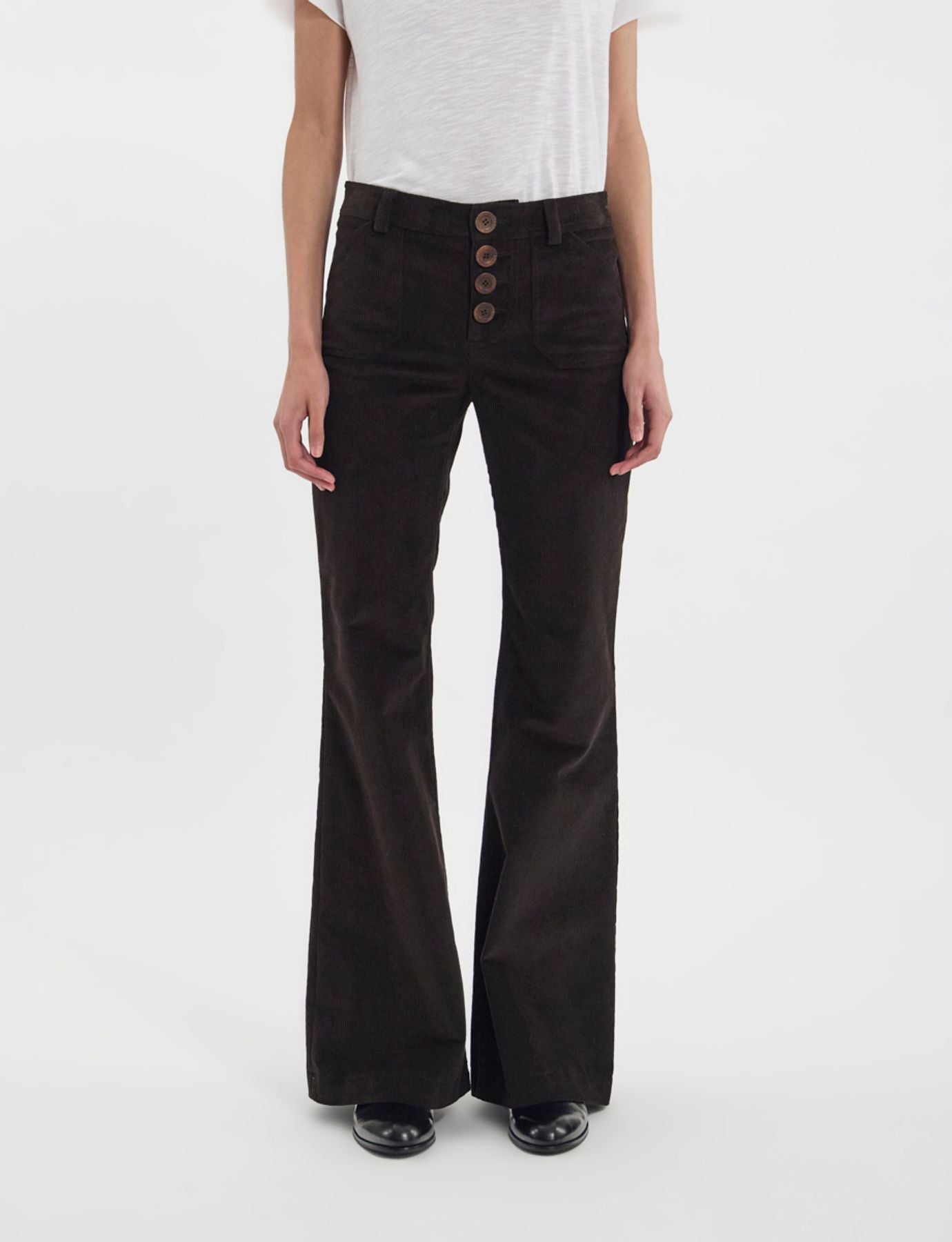Pantalón Charlotte de terciopelo marrón milleraies