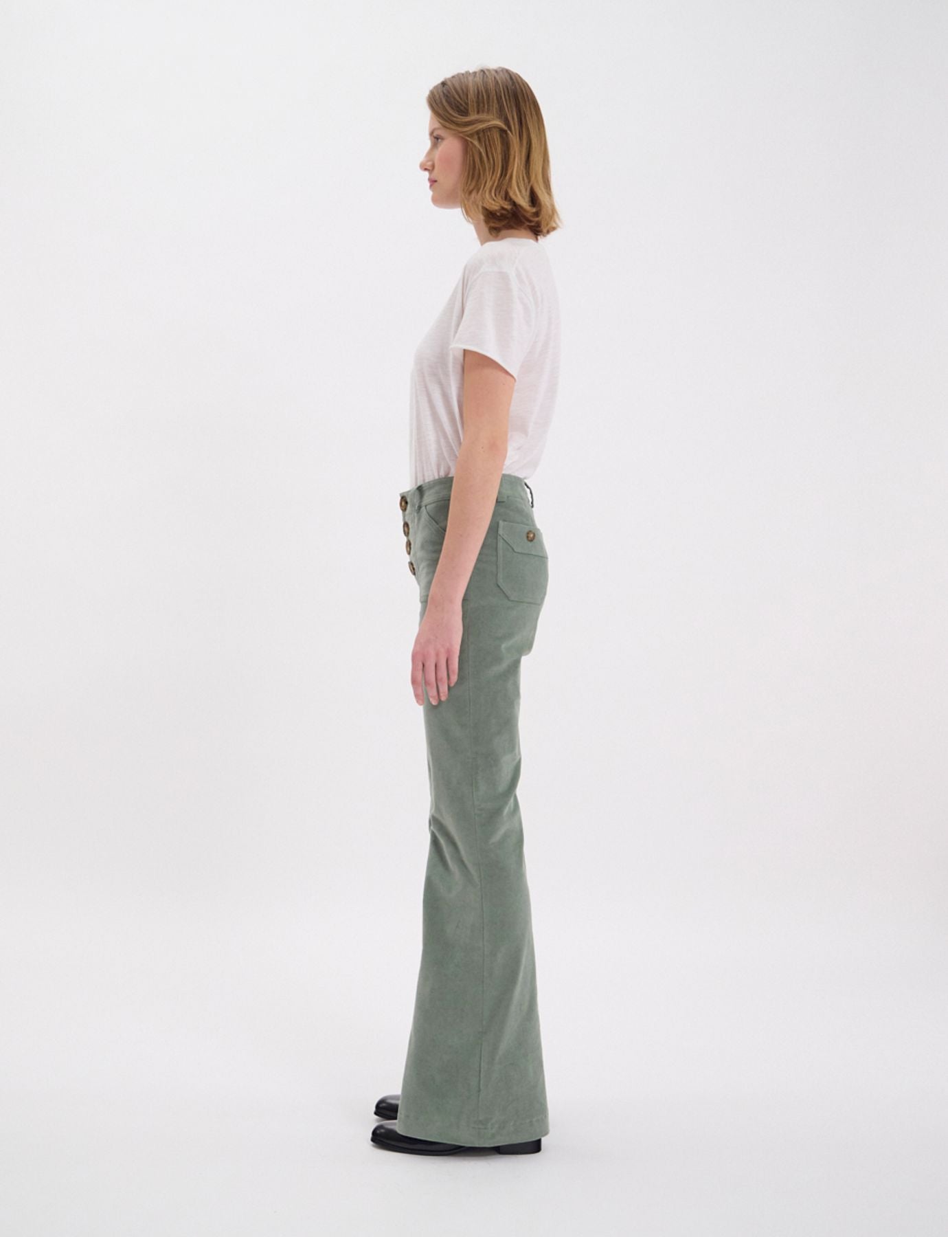 Pantalón verde almendra Charlotte