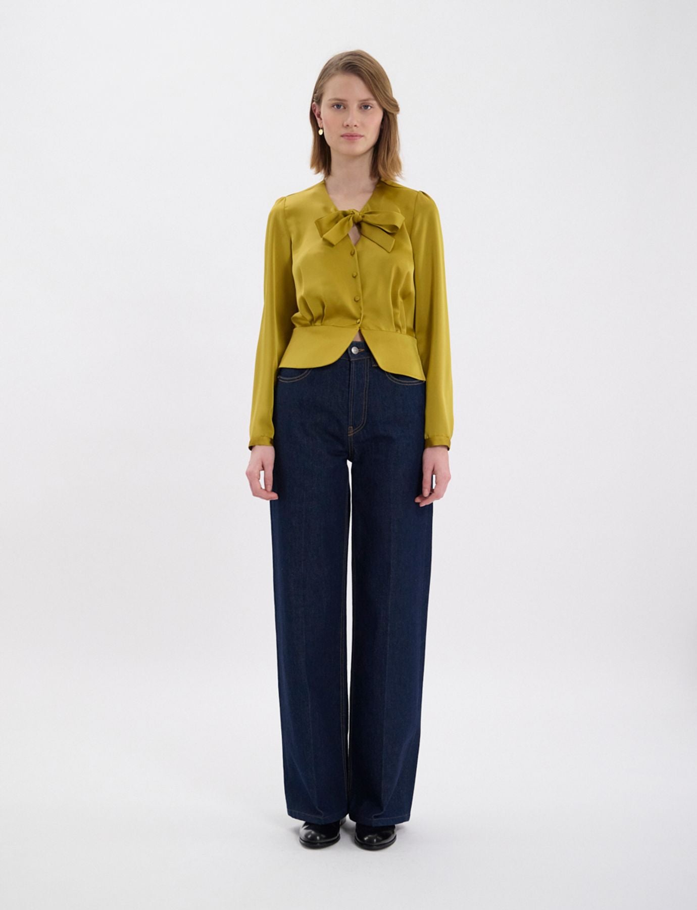 Emeline mustard top