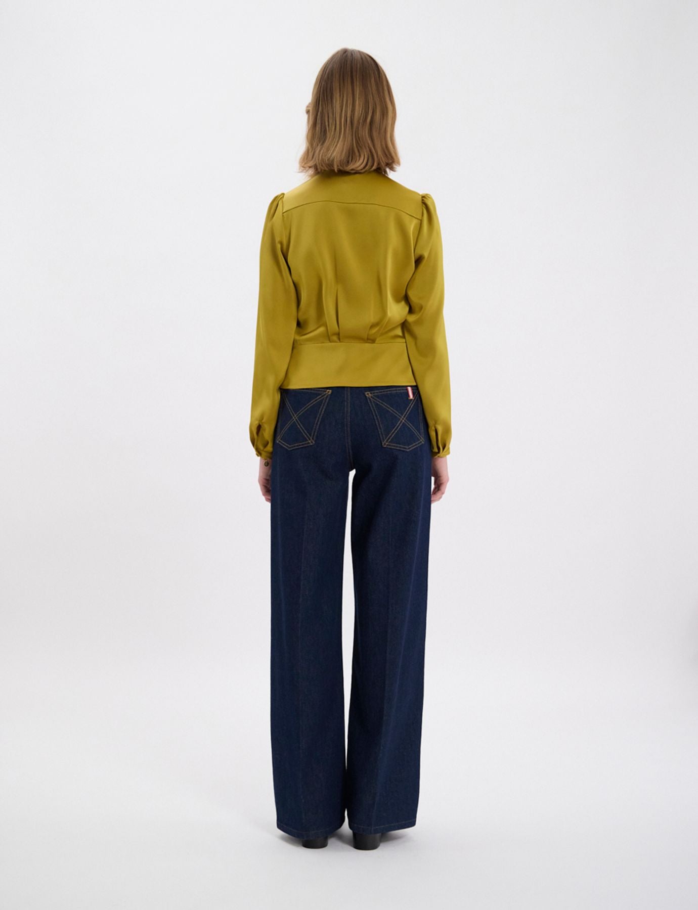 Emeline mustard top