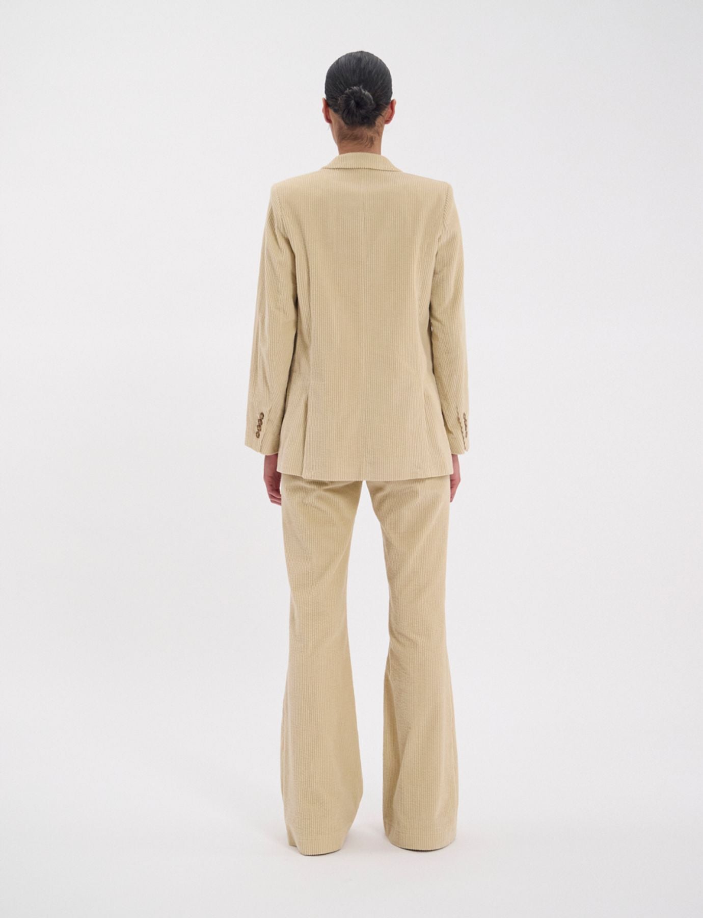 Bruna jacket in cream grosgrain velvet