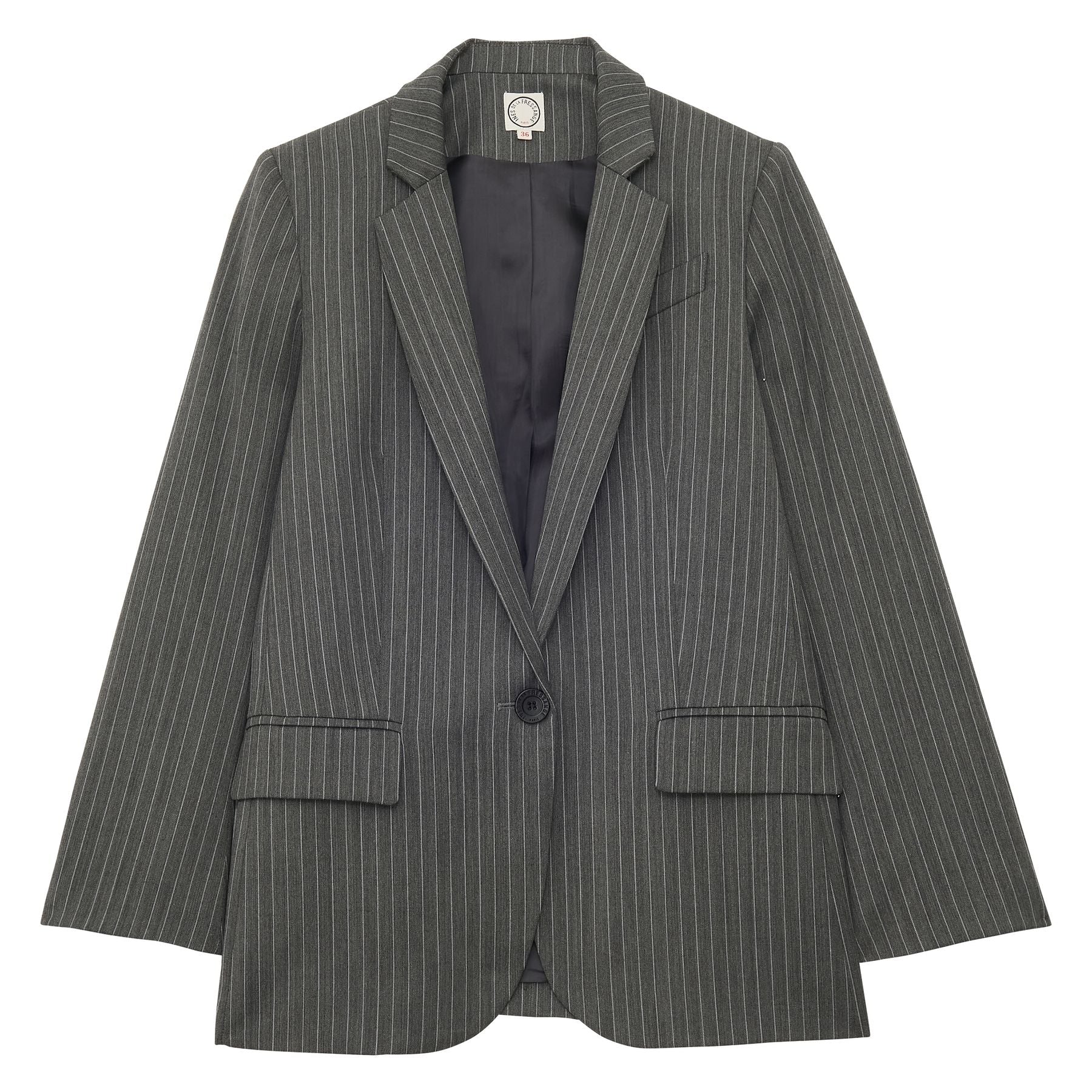 Grey Bruna jacket with white stripes