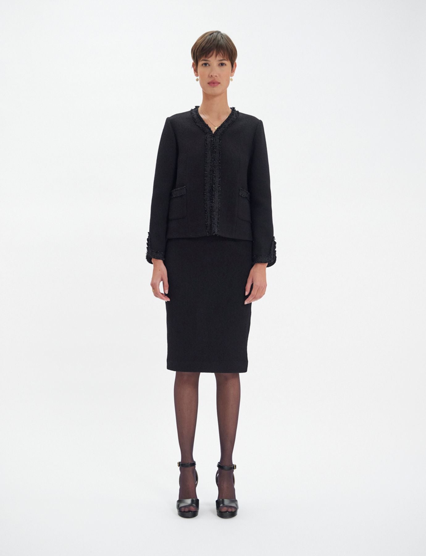 Misia jacket in black wool