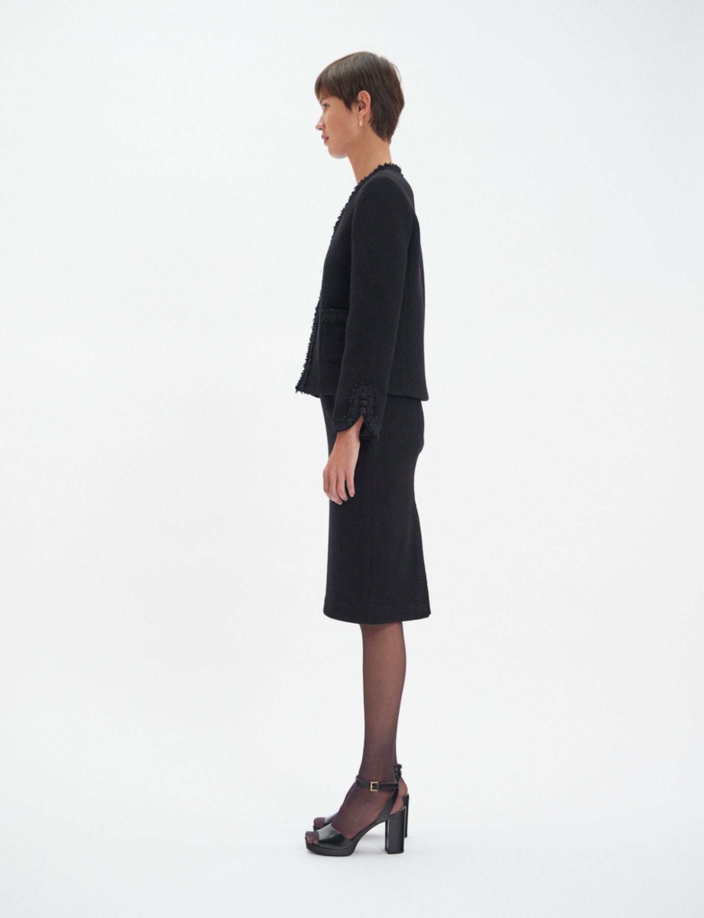 Misia jacket in black wool