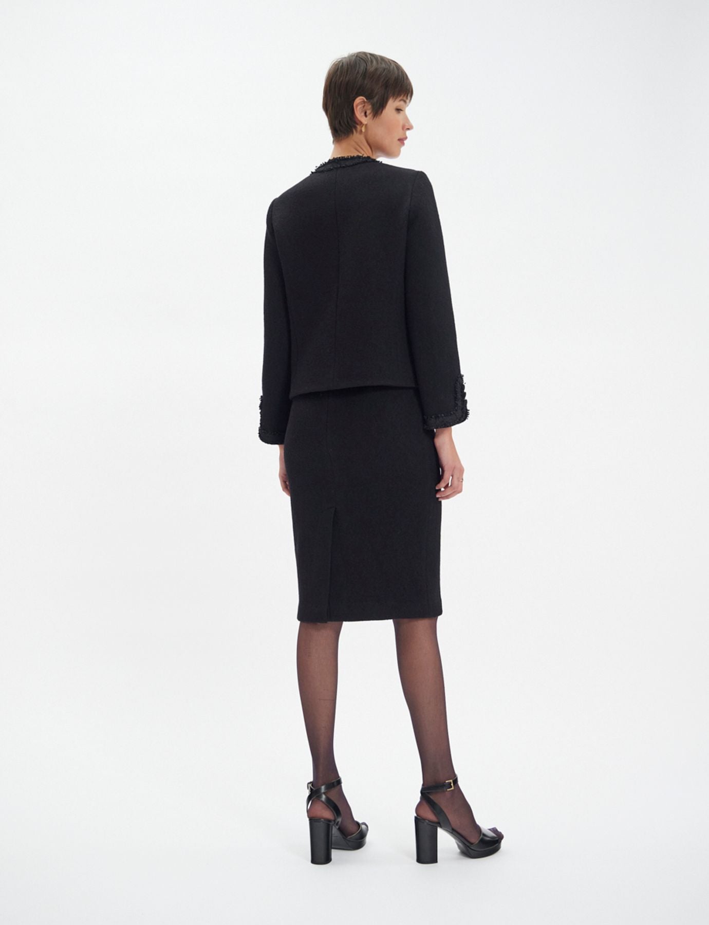 Misia jacket in black wool