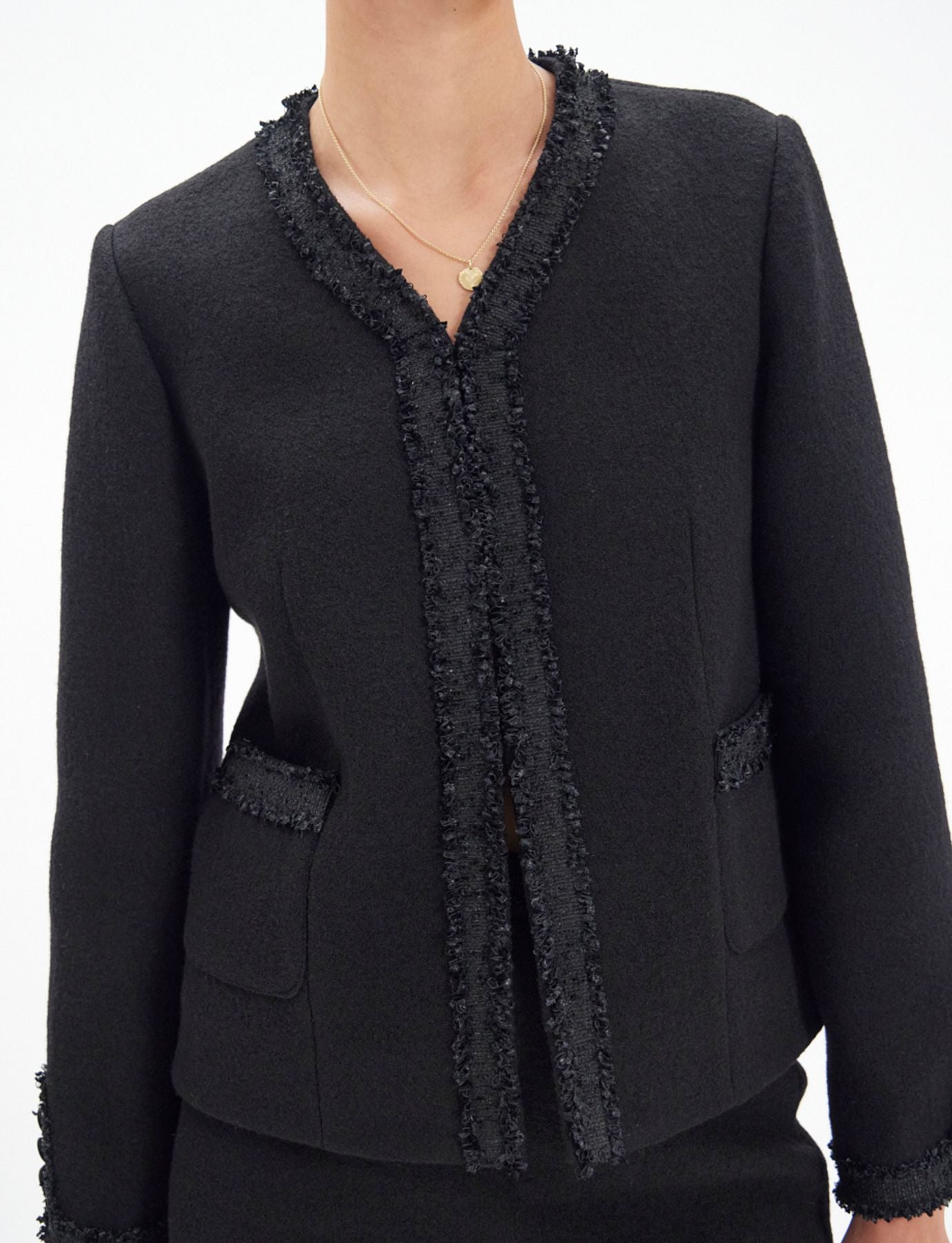Misia jacket in black wool