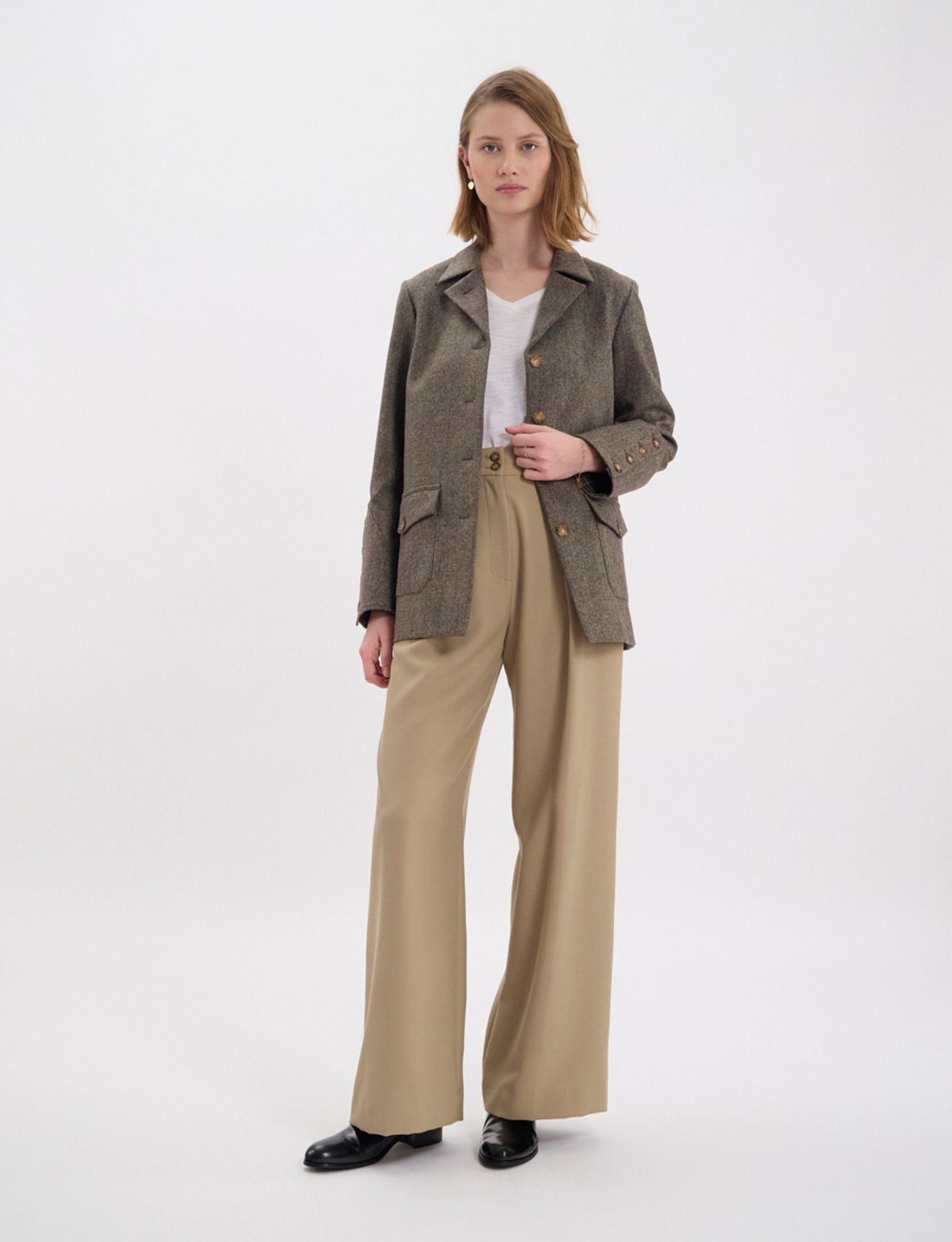 Jil mottled green wool jacket