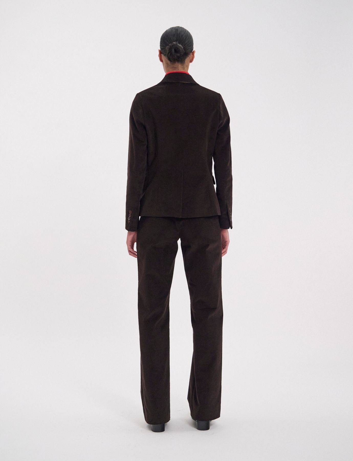 Nicoletta jacket in brown milleraies velvet