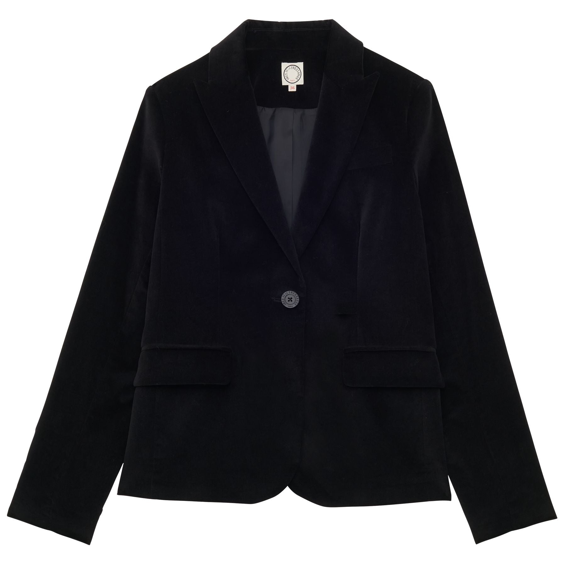 Nicoletta jacket in smooth black velvet