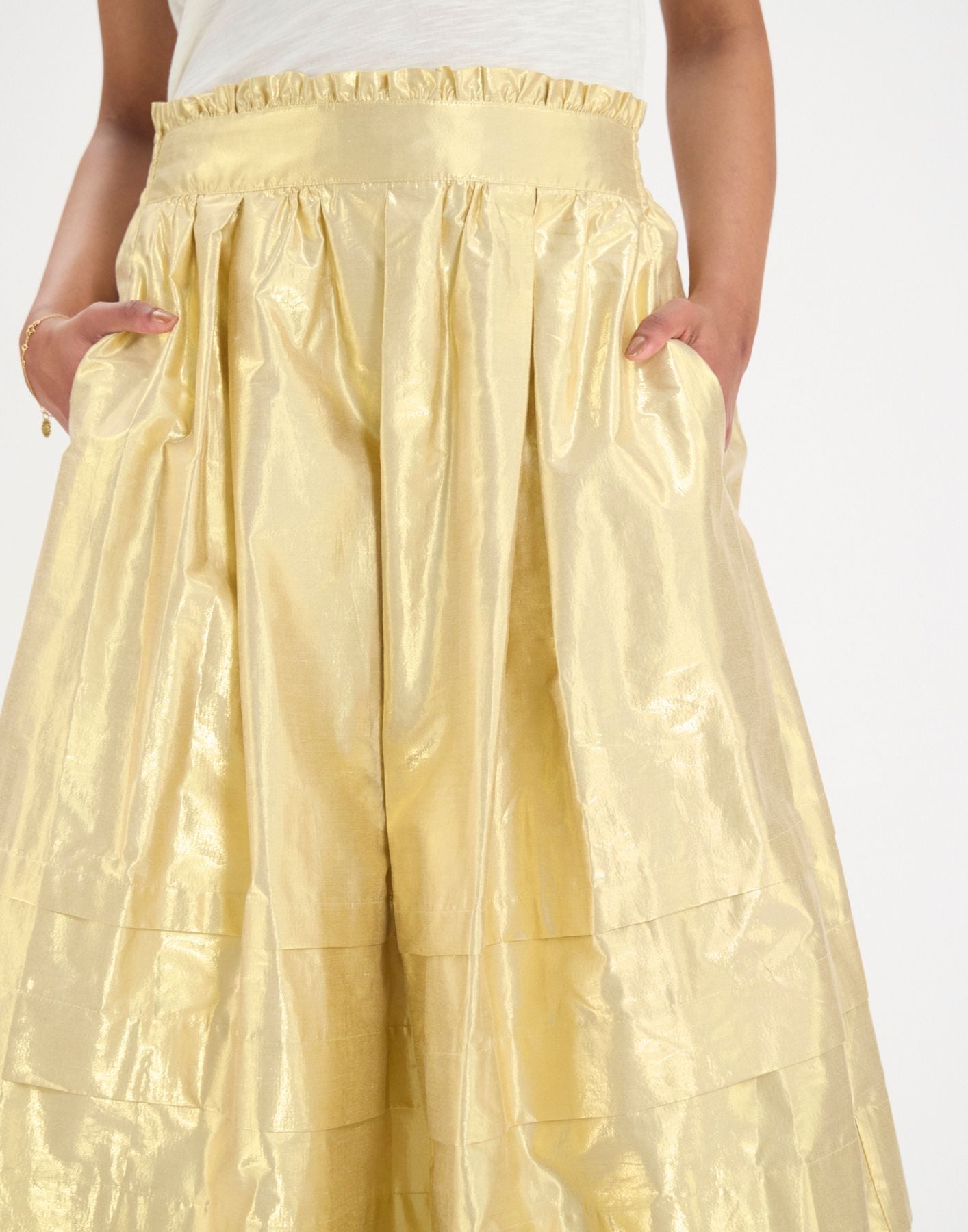 Héloïse long skirt in gold