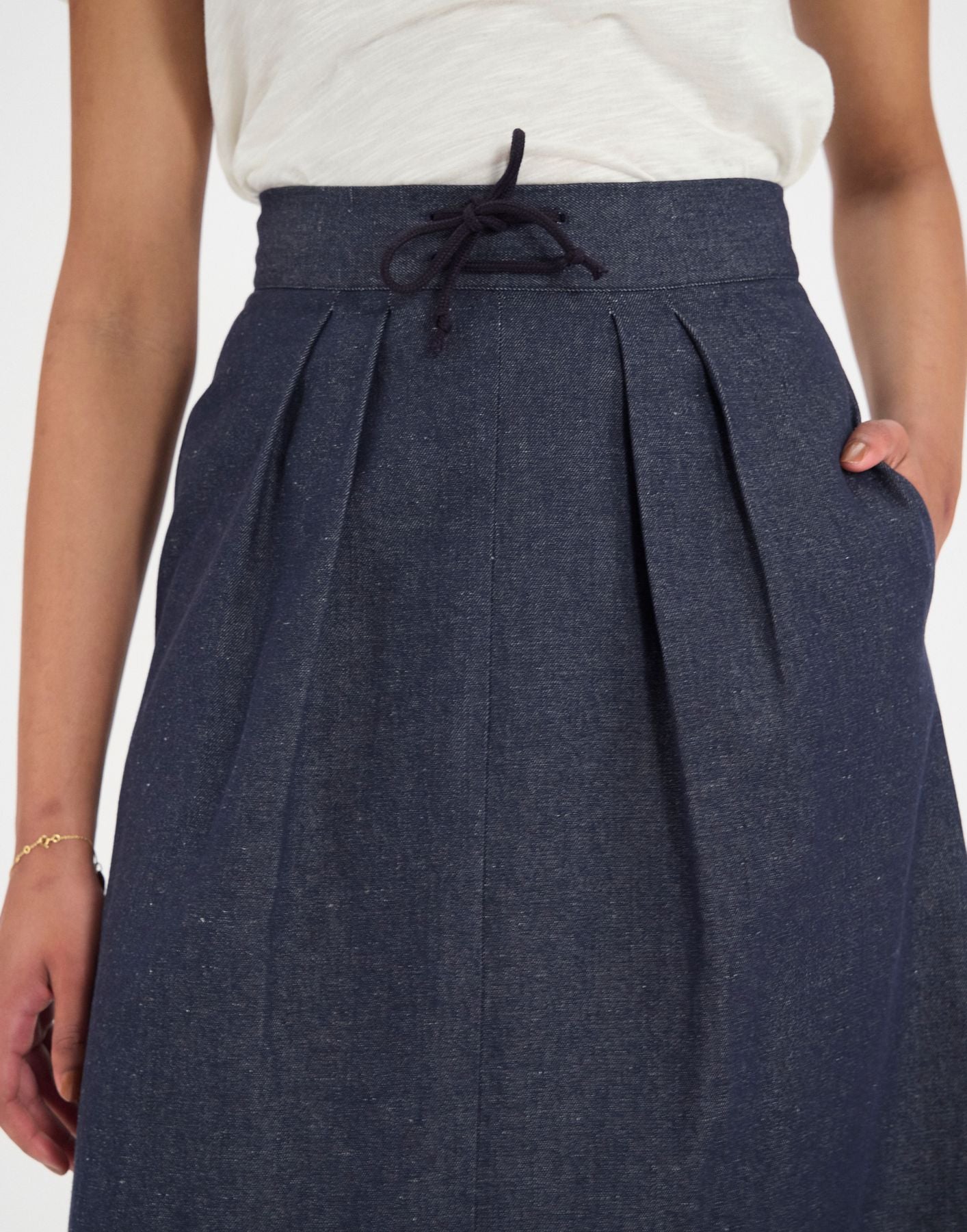 Pleated skirt Maud navy