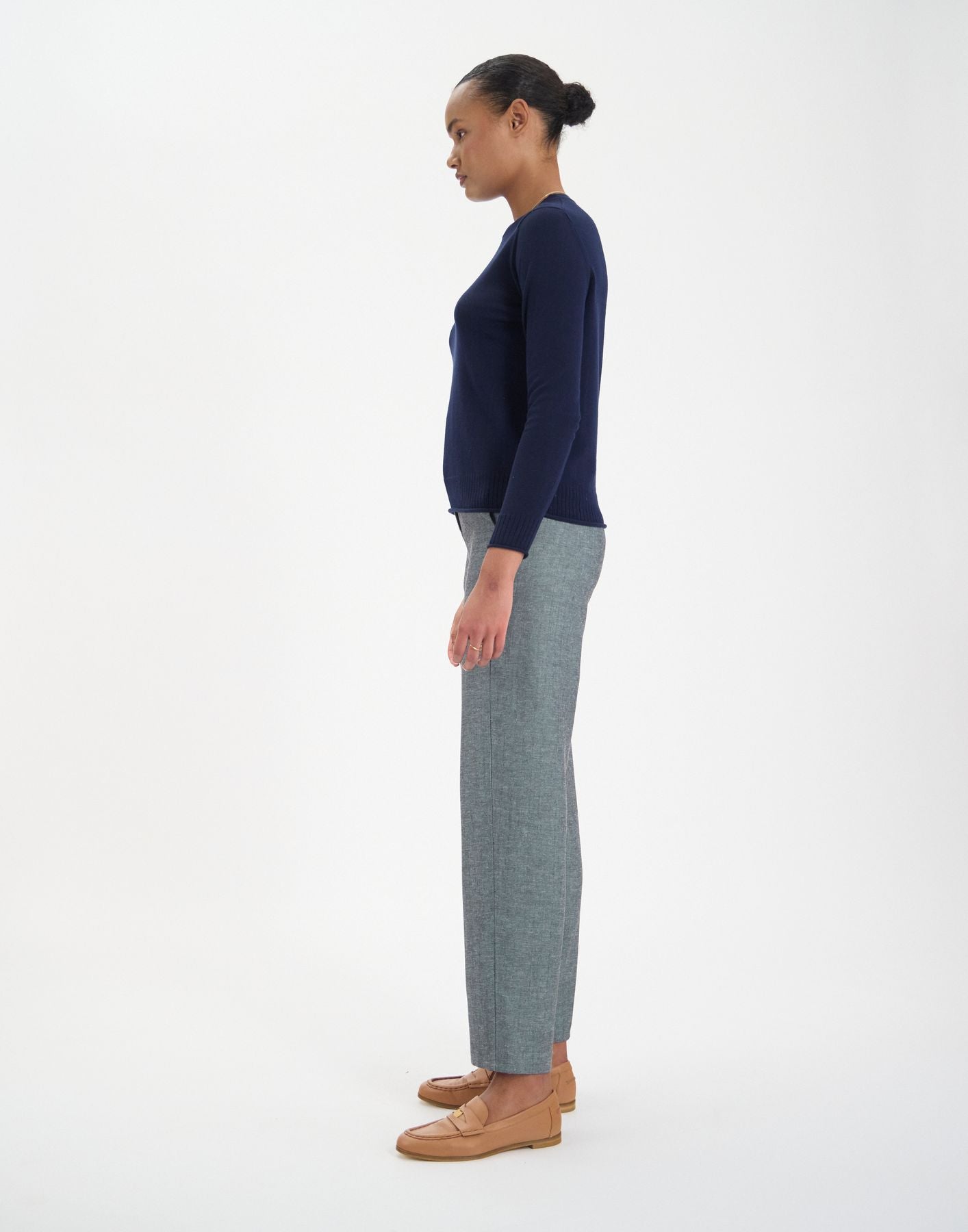 Angelica jumper in navy cotton