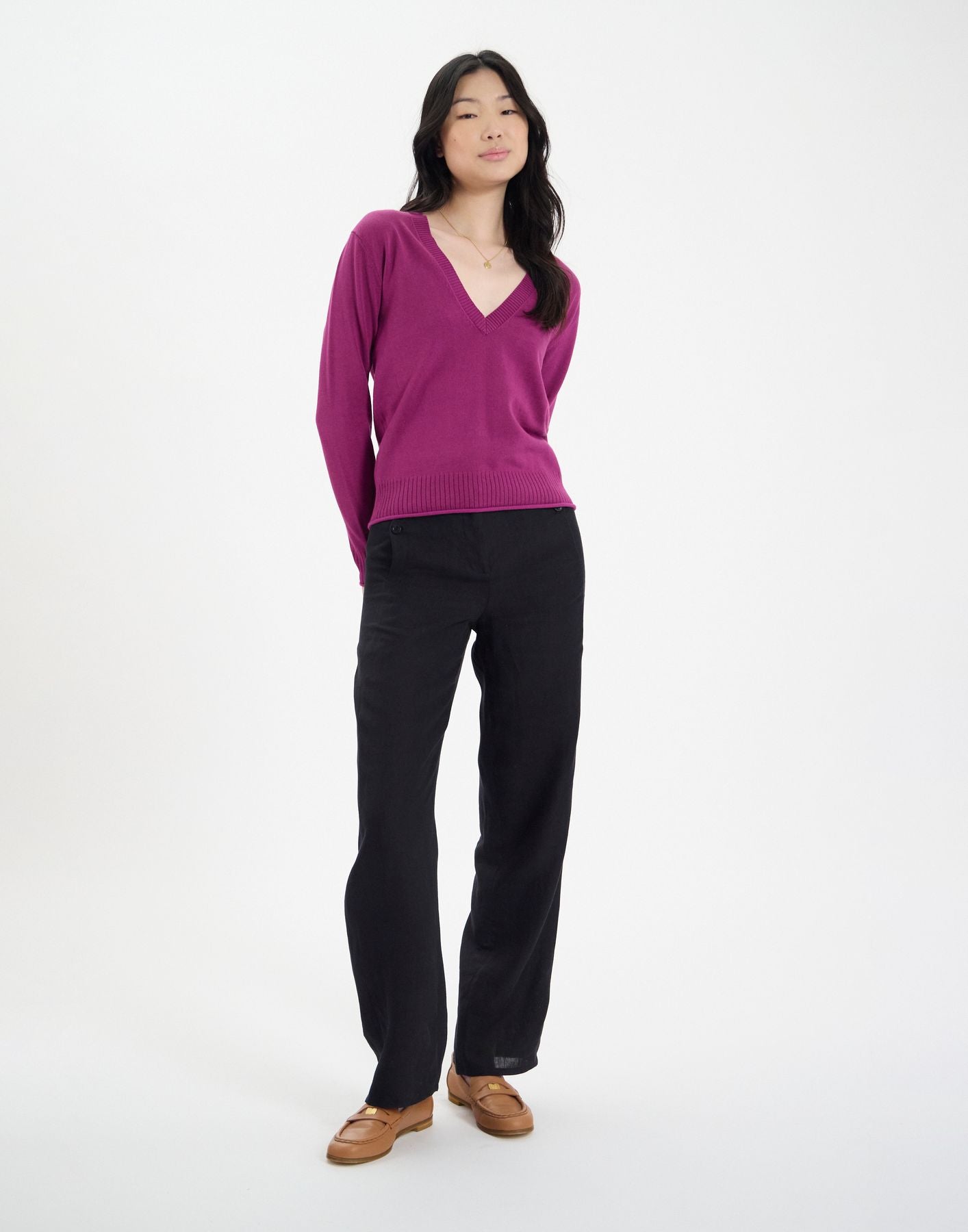 Purple cotton Morcant jumper