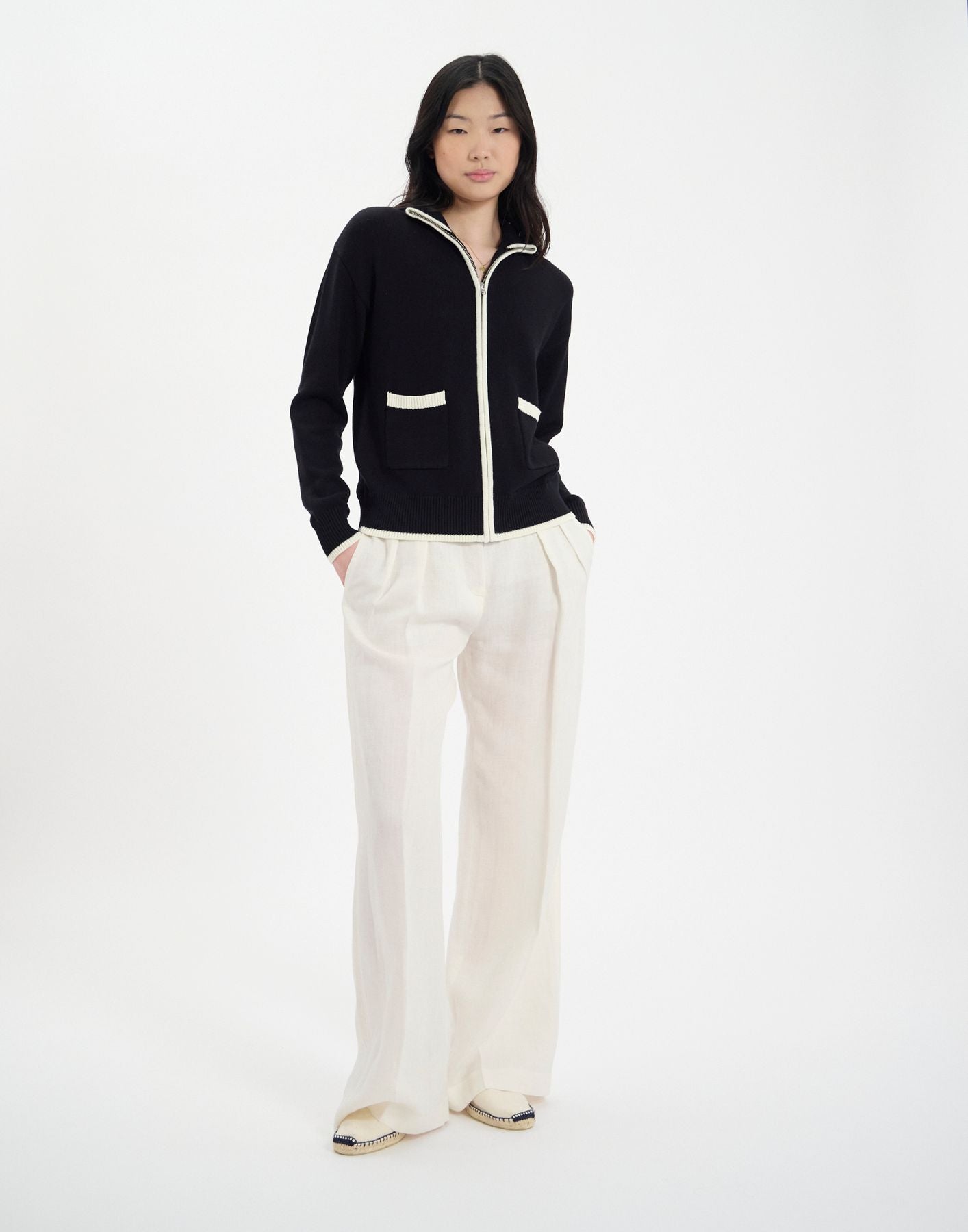 Atticus black cotton cardigan