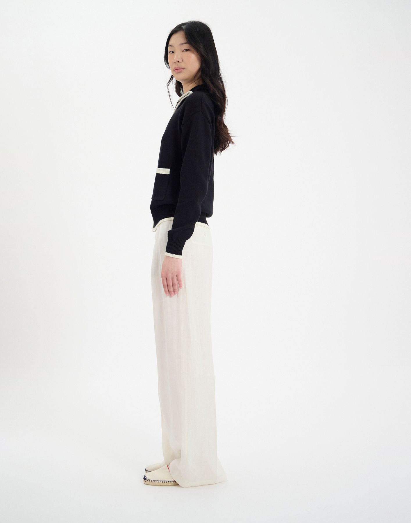 Atticus black cotton cardigan