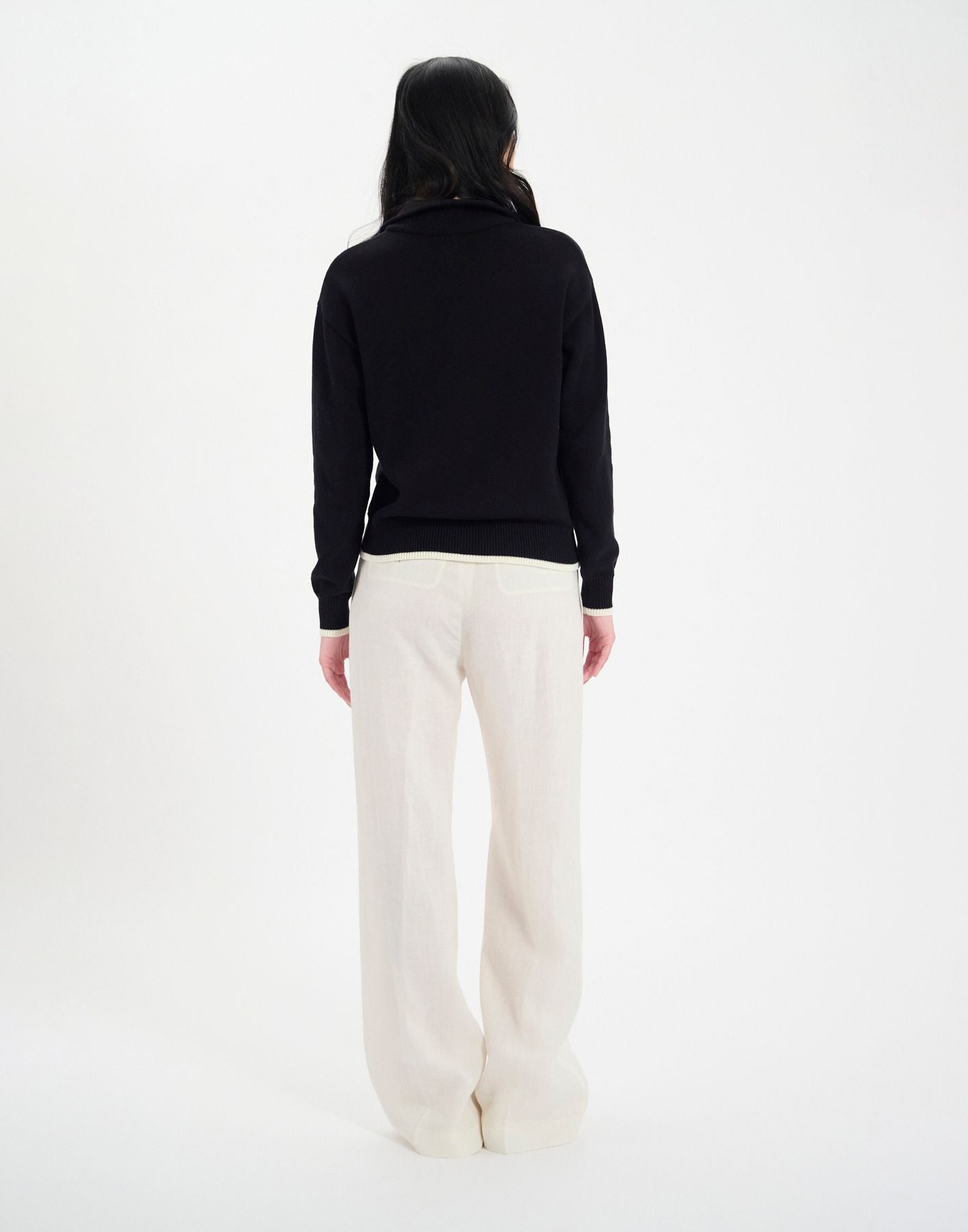 Atticus black cotton cardigan