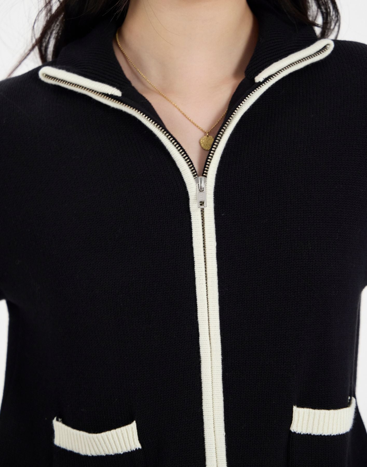Atticus black cotton cardigan