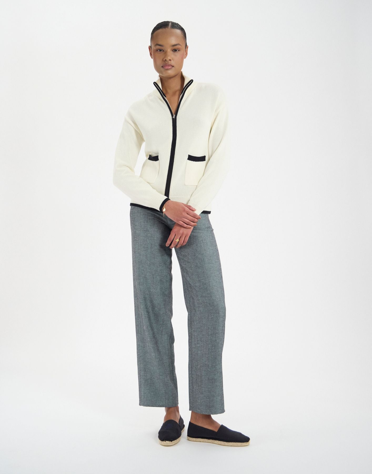 Atticus ecru cotton cardigan