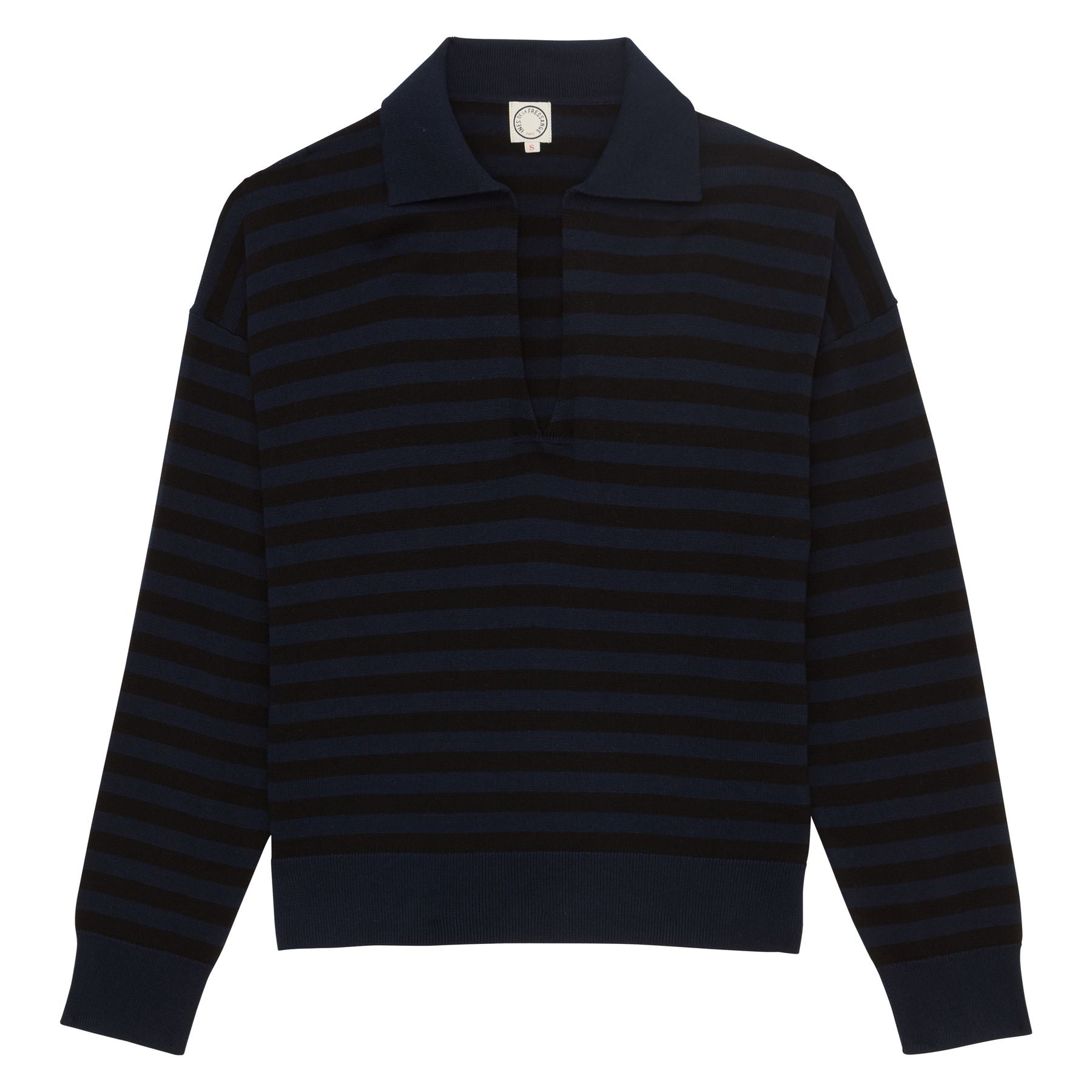 Teo navy cotton striped jumper