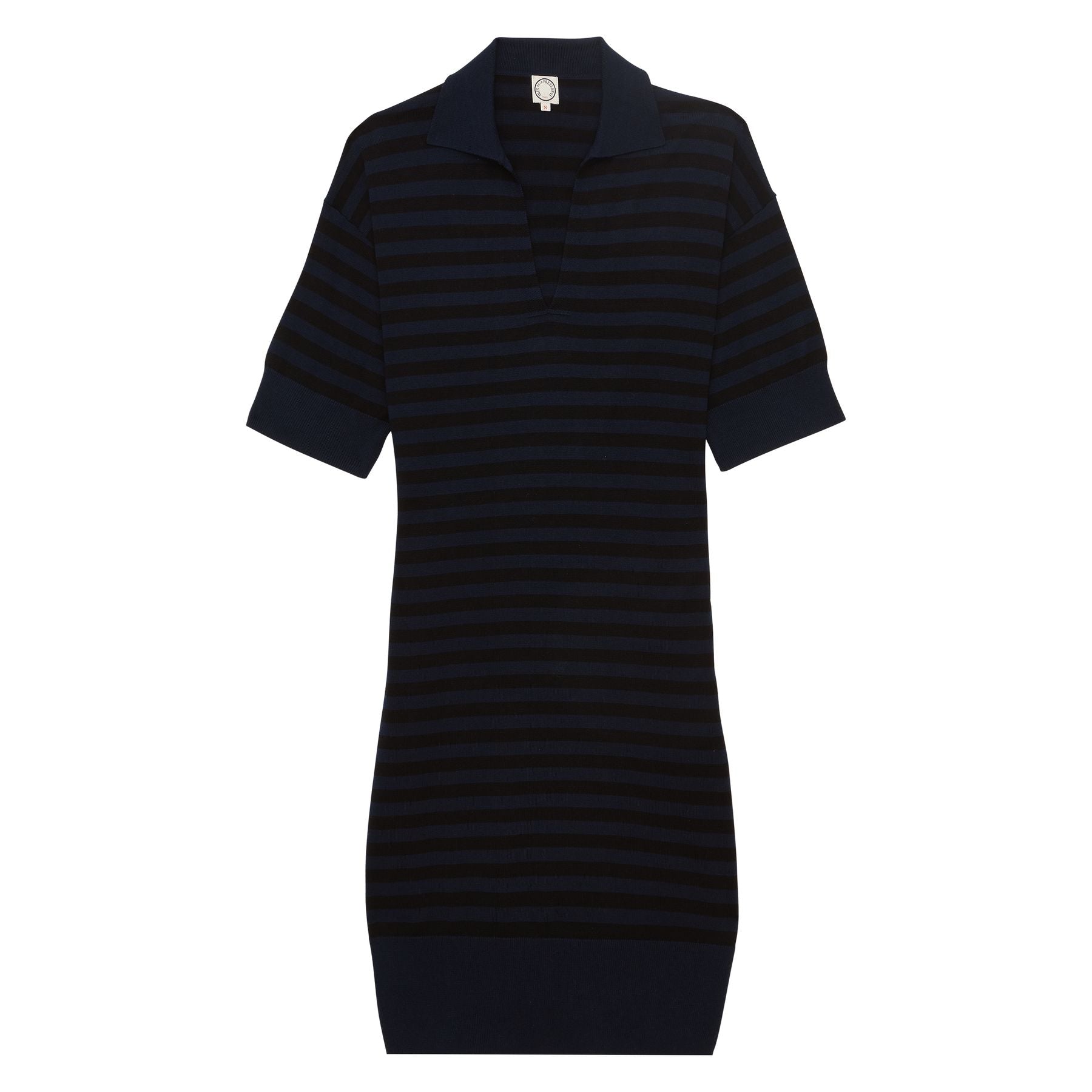 oceane-navy-cotton-striped-dress