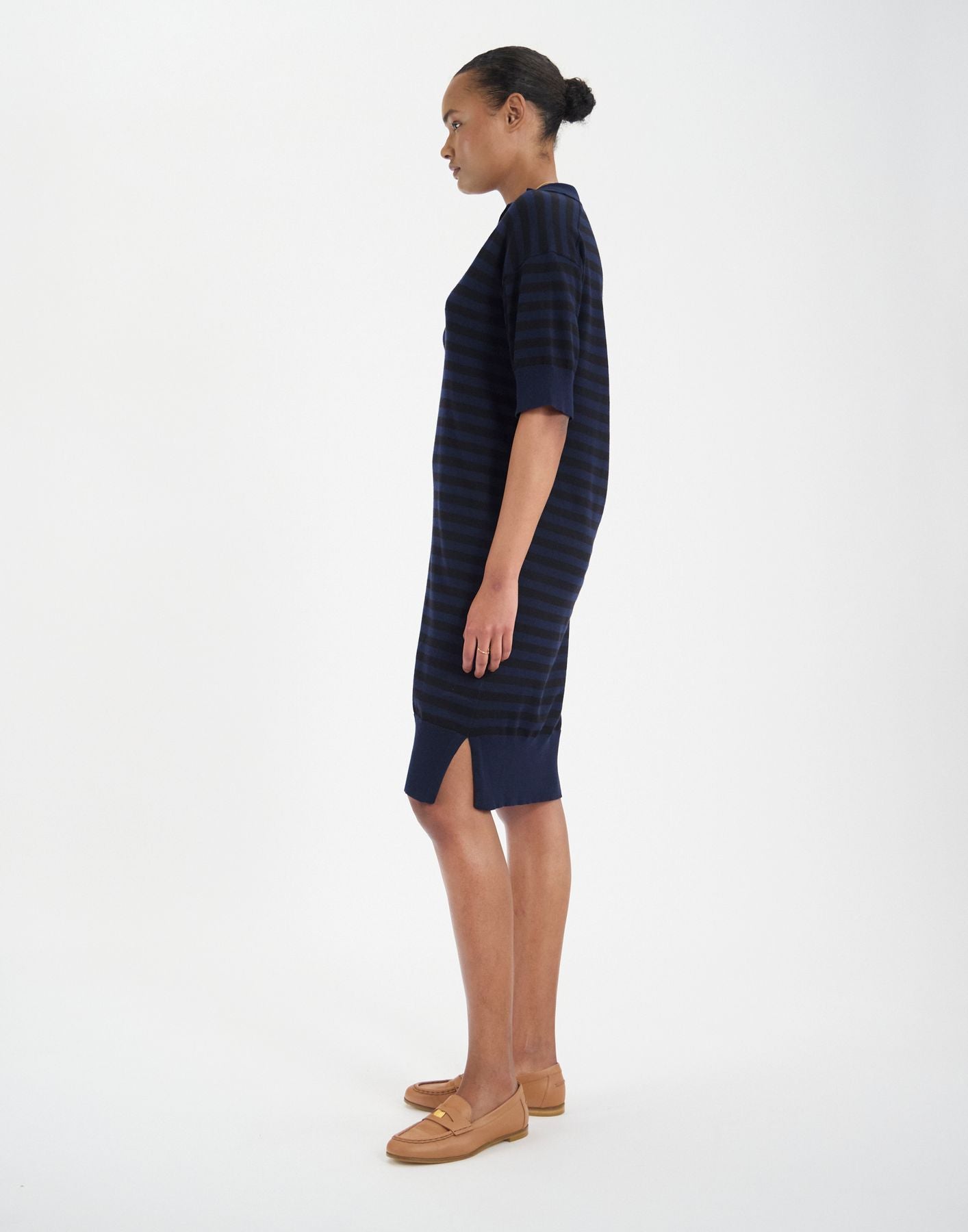 oceane-navy-cotton-striped-dress