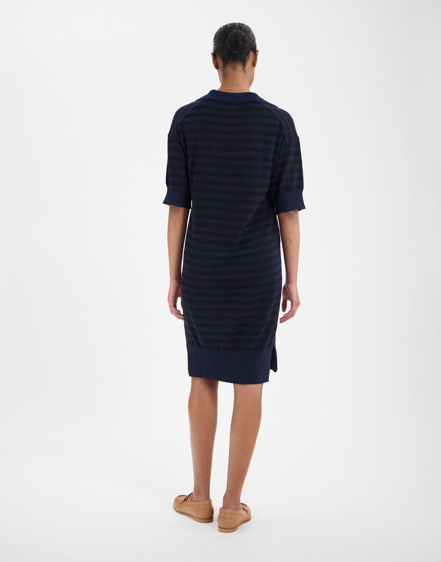 oceane-navy-cotton-striped-dress