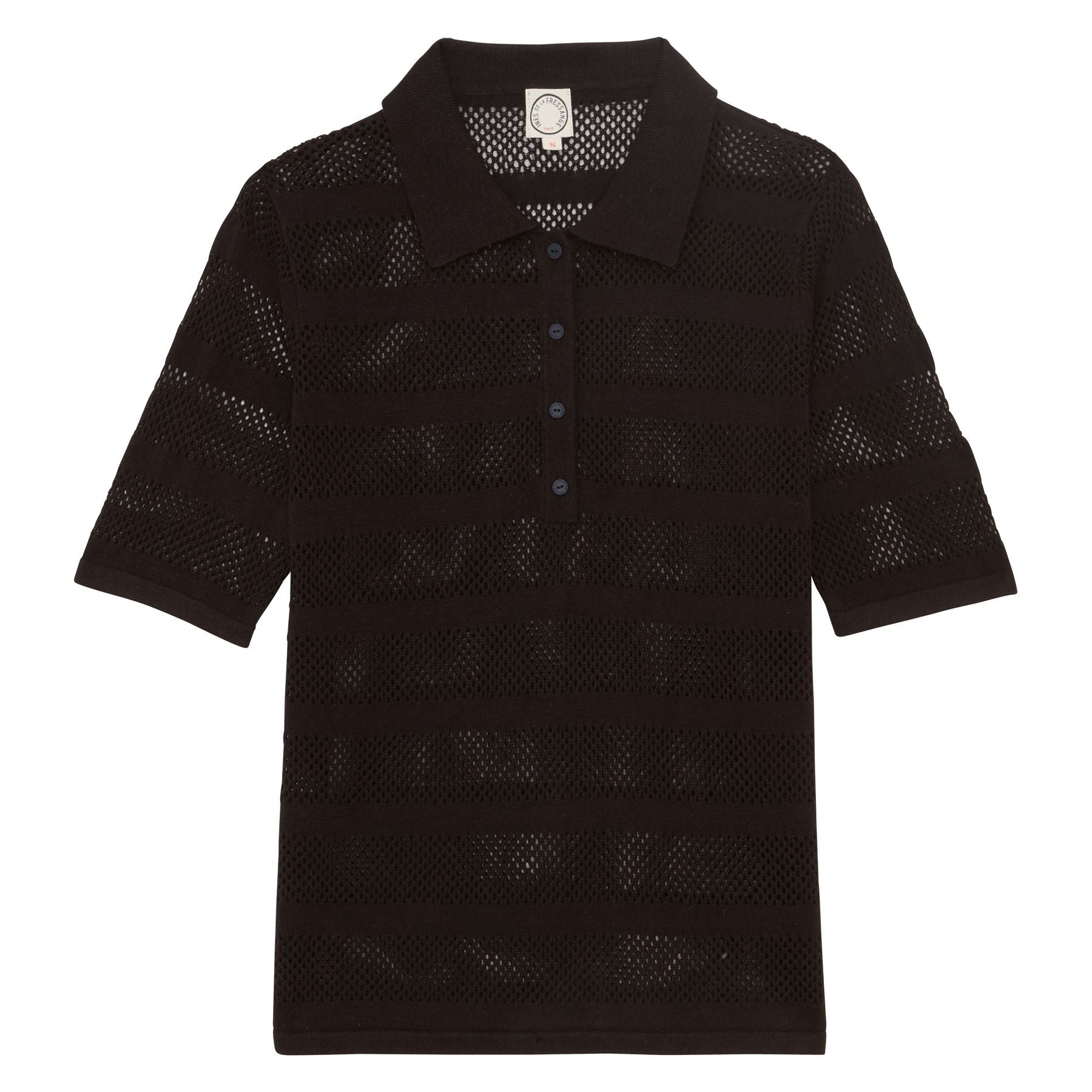 Simon top in black linen