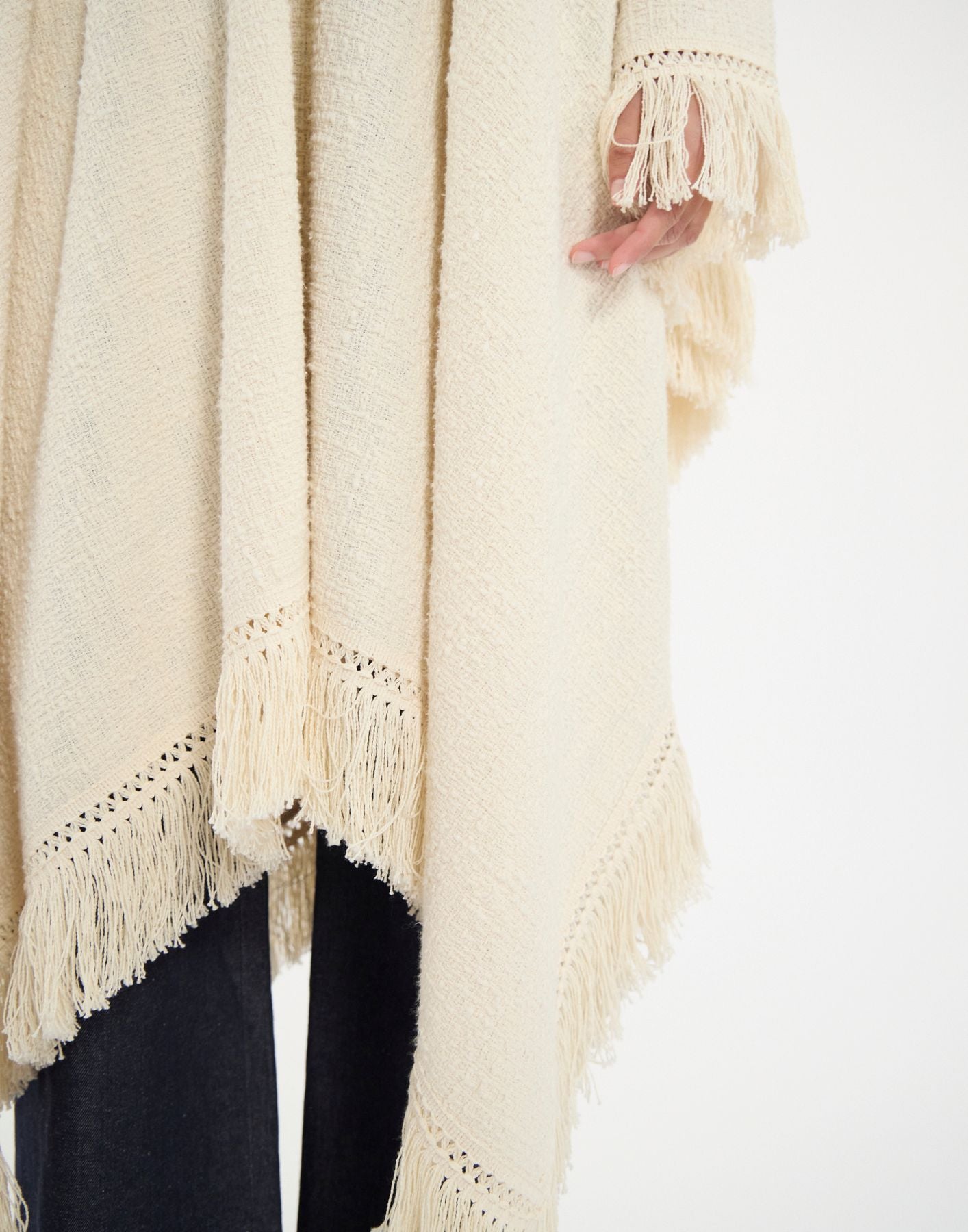 Poncho Gonzalo aus ungebleichter Baumwolle