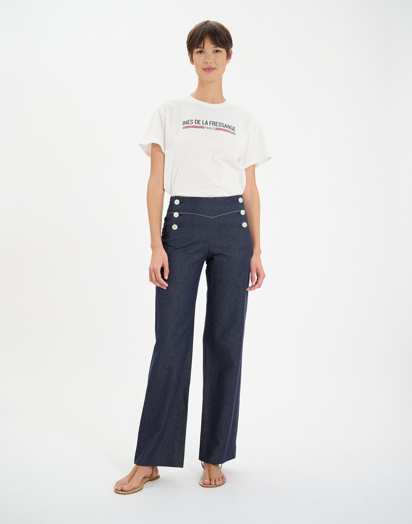 Pantalon à pont Gabriel marine