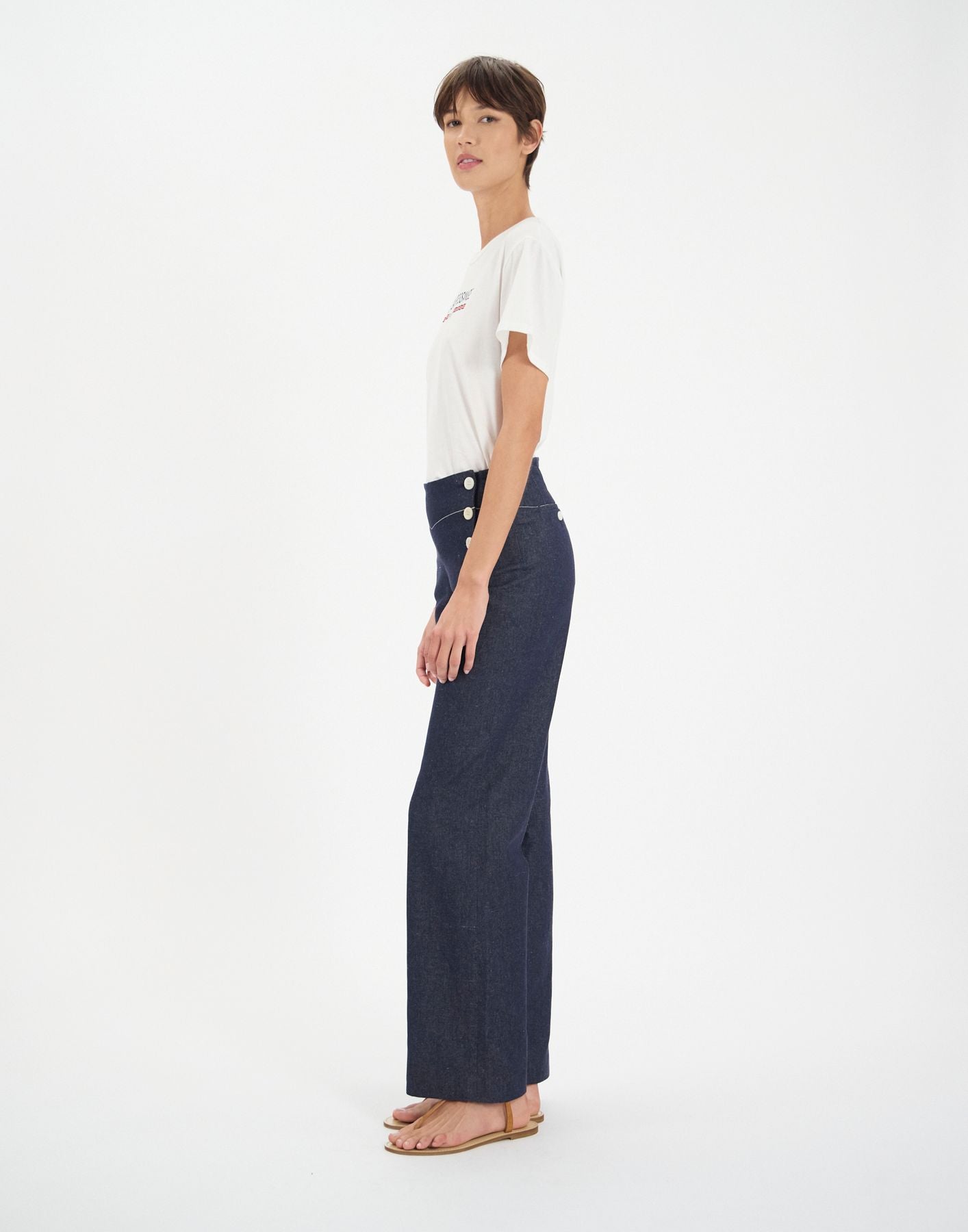 Pantalon à pont Gabriel marine