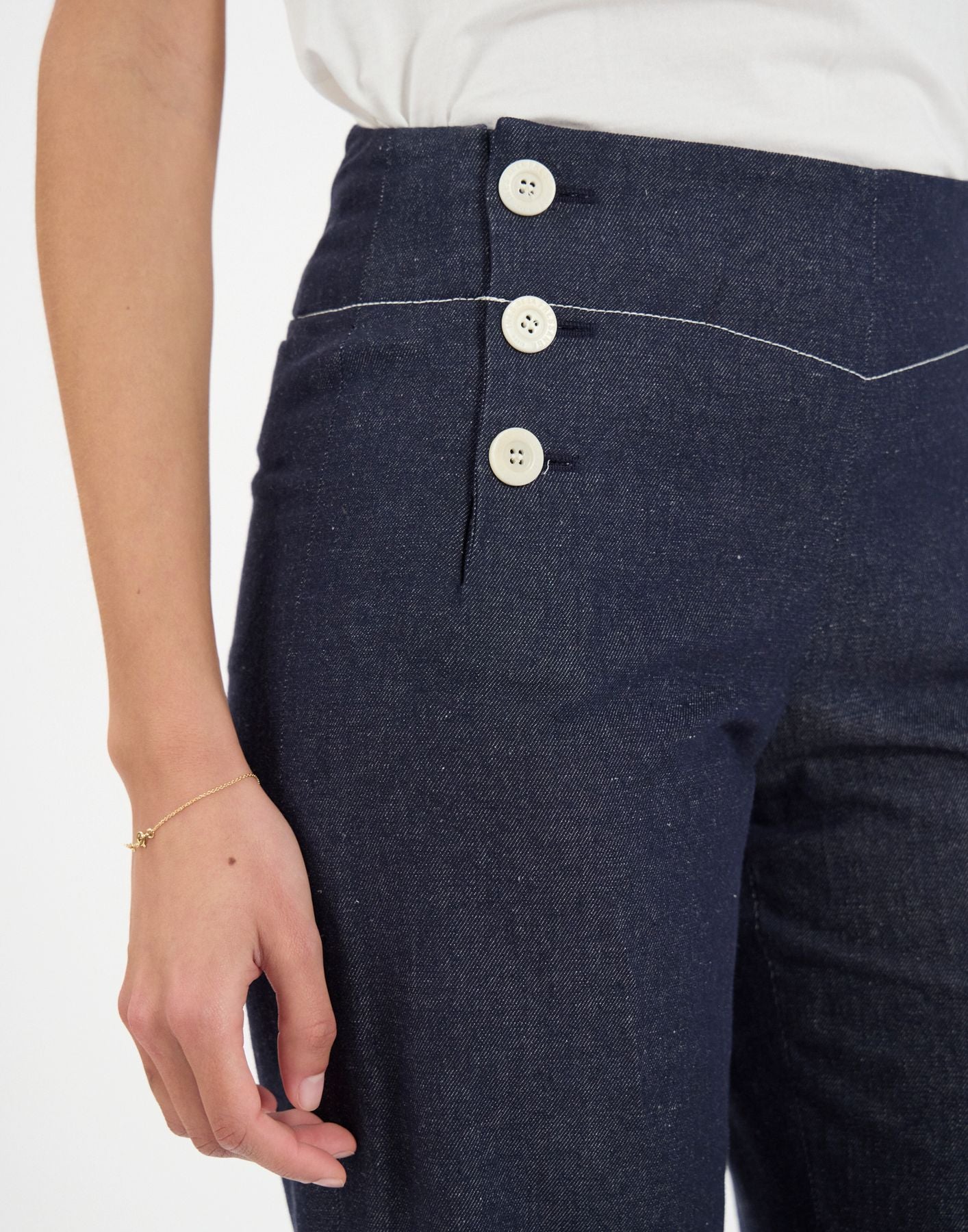 Pantalon à pont Gabriel marine