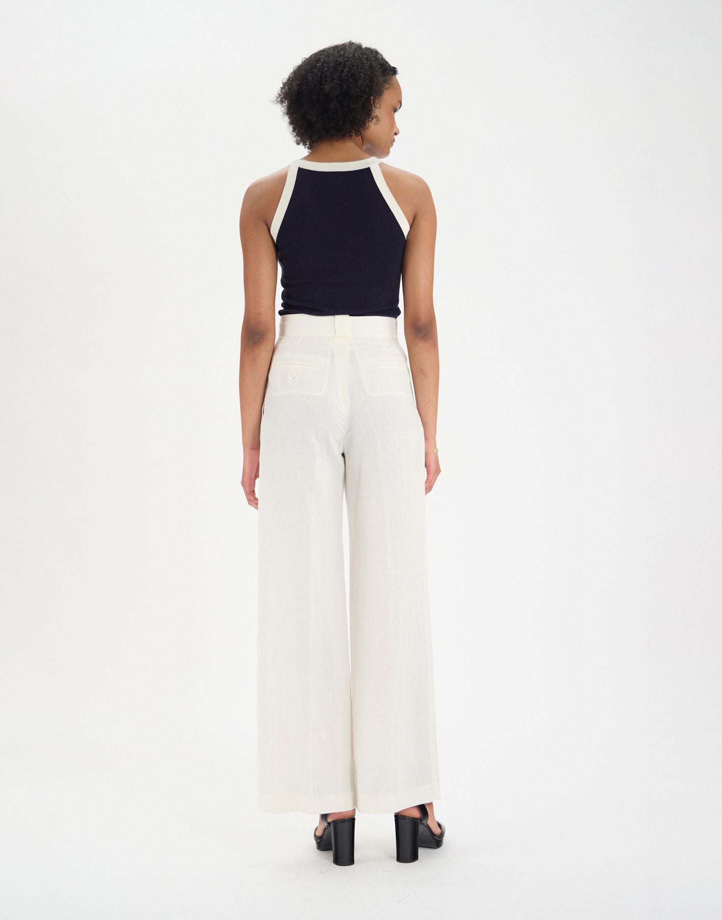 Marlène trousers in white linen