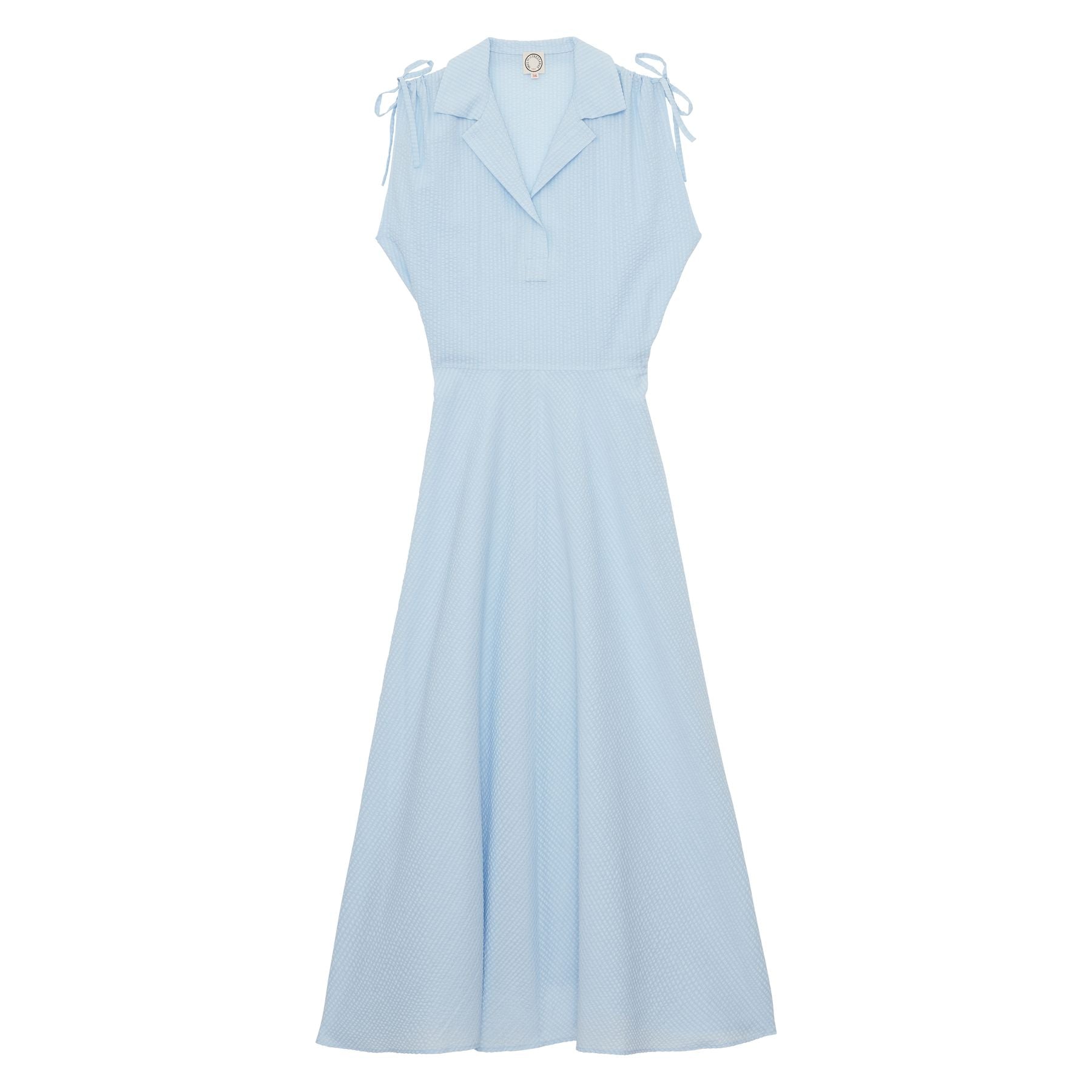 Violine slim-fit dress in light blue cotton