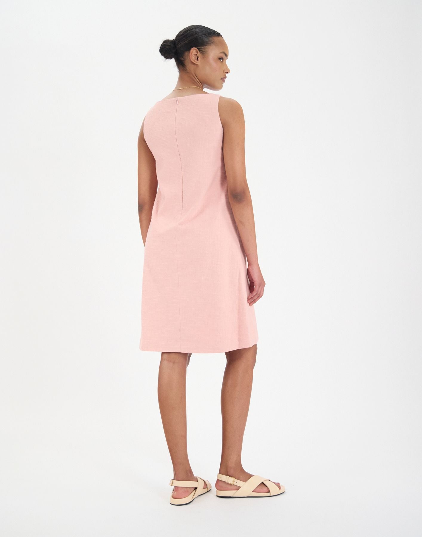 Madeleine-Kleid aus rosa Baumwolle