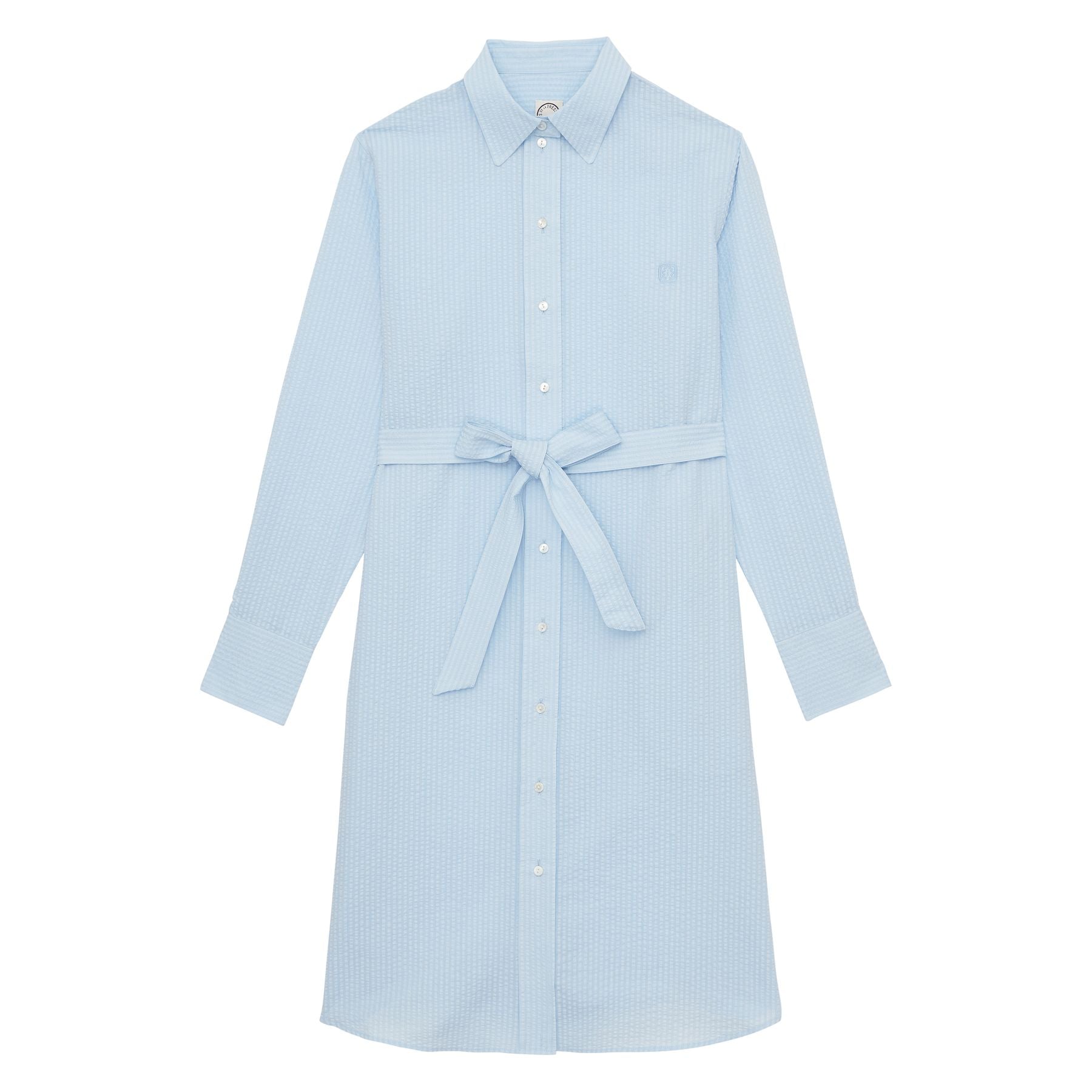 Kleid Amour aus hellblauer Baumwolle