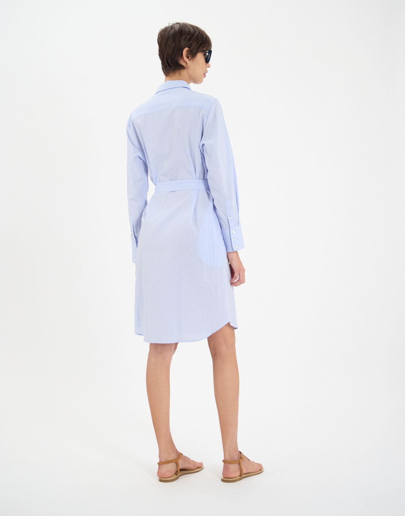 Kleid Amour aus hellblauer Baumwolle