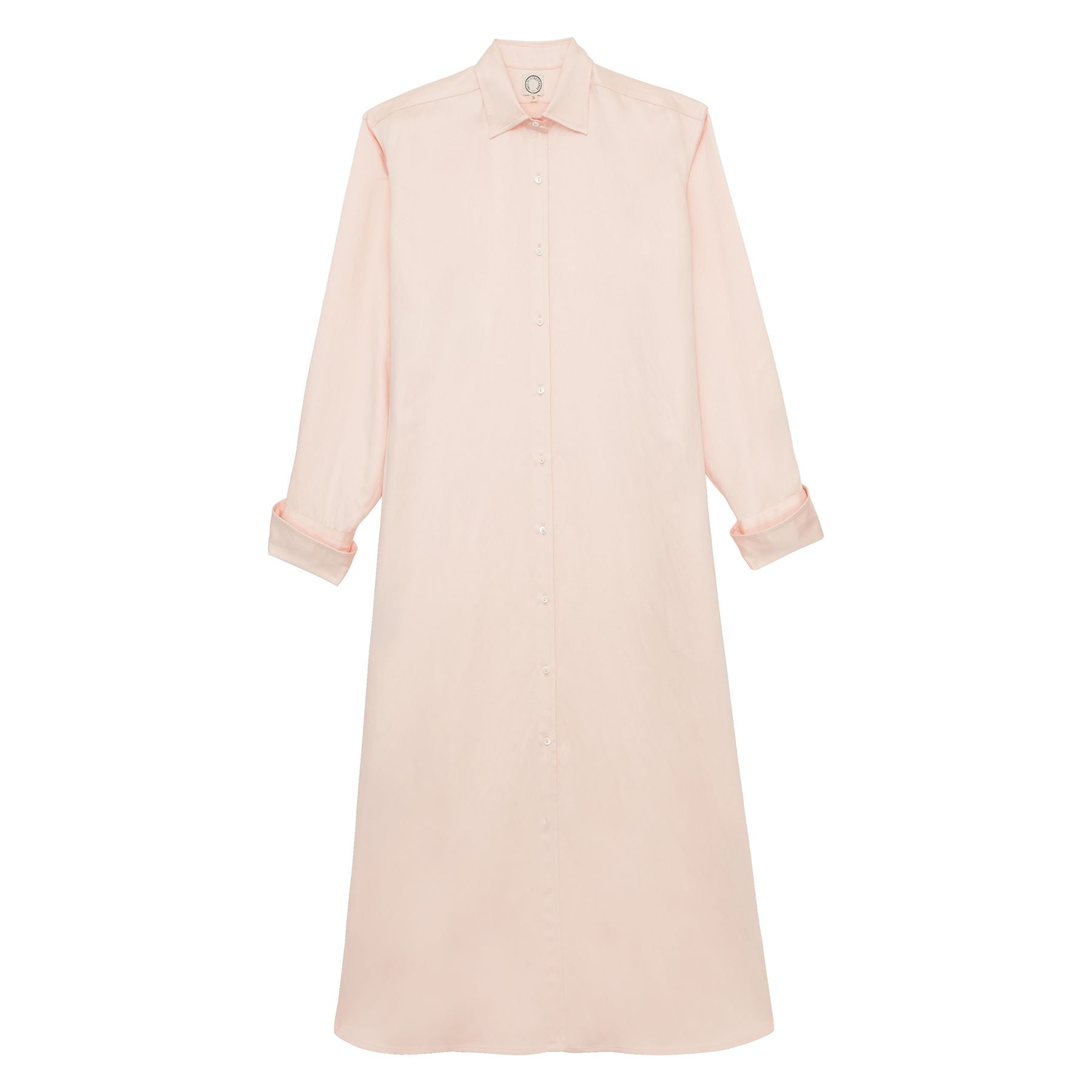 Douglas dress in pale pink linen and viscose