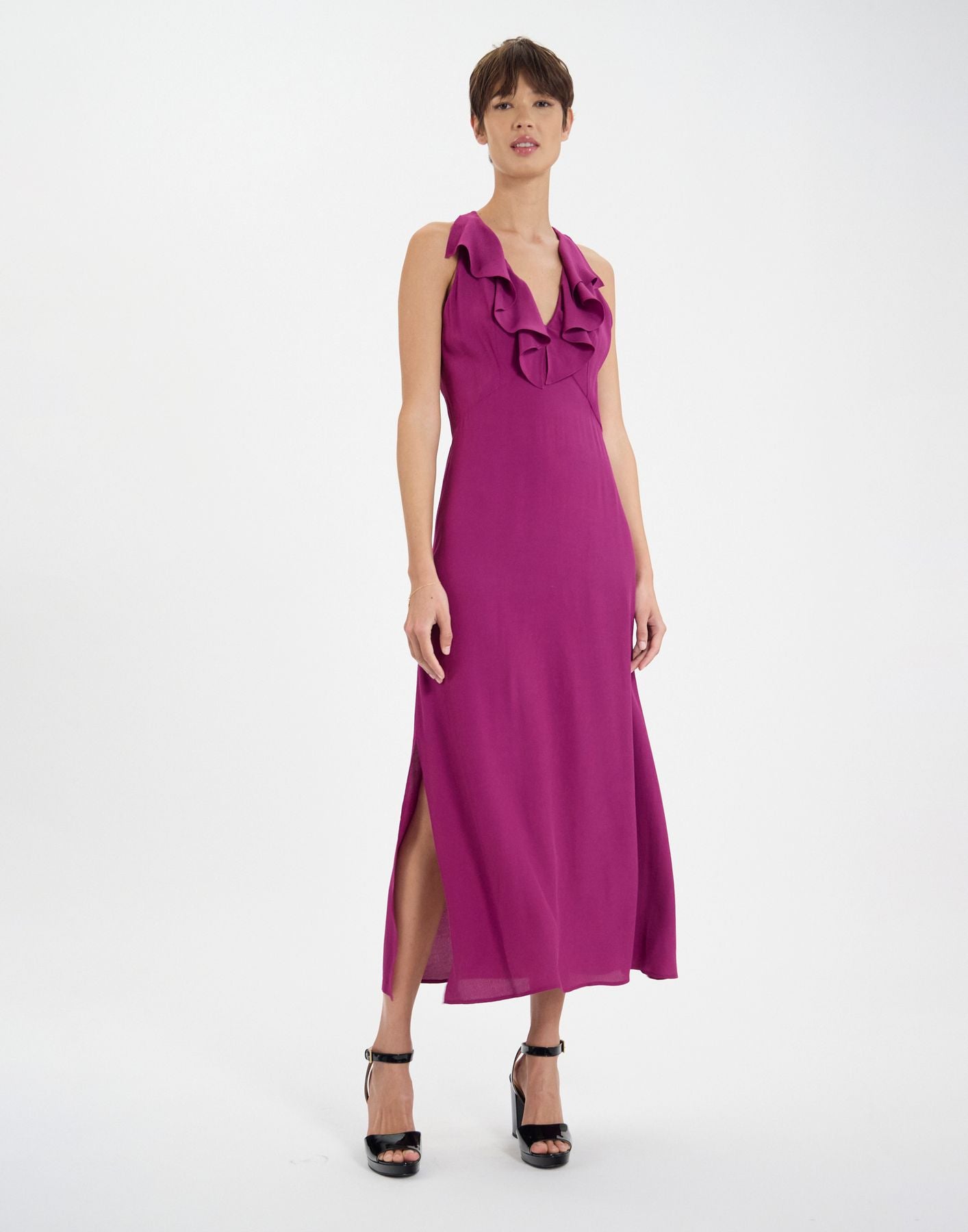 Victorine purple dress