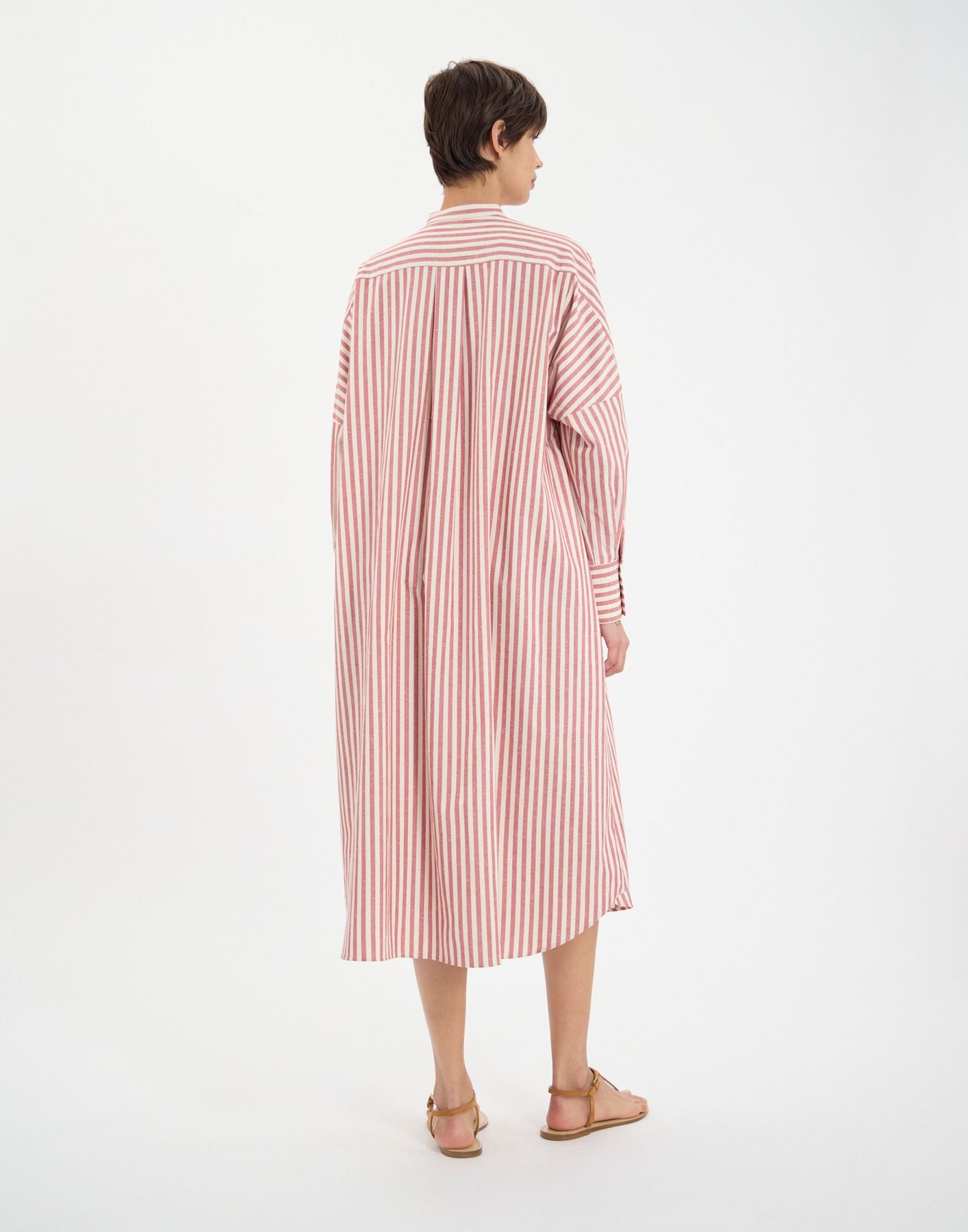 Robe Boy  à rayures rouges en coton