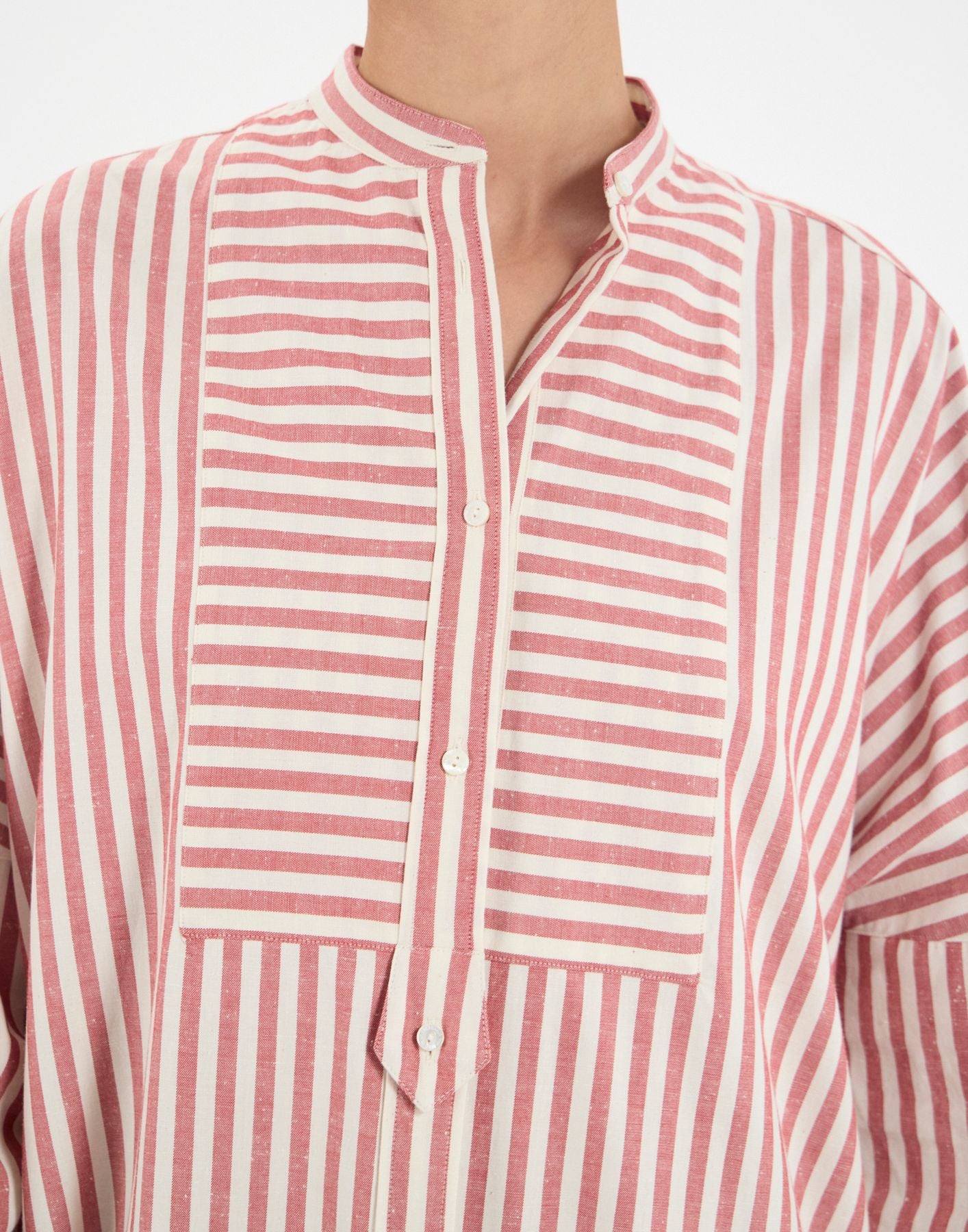 Robe Boy  à rayures rouges en coton