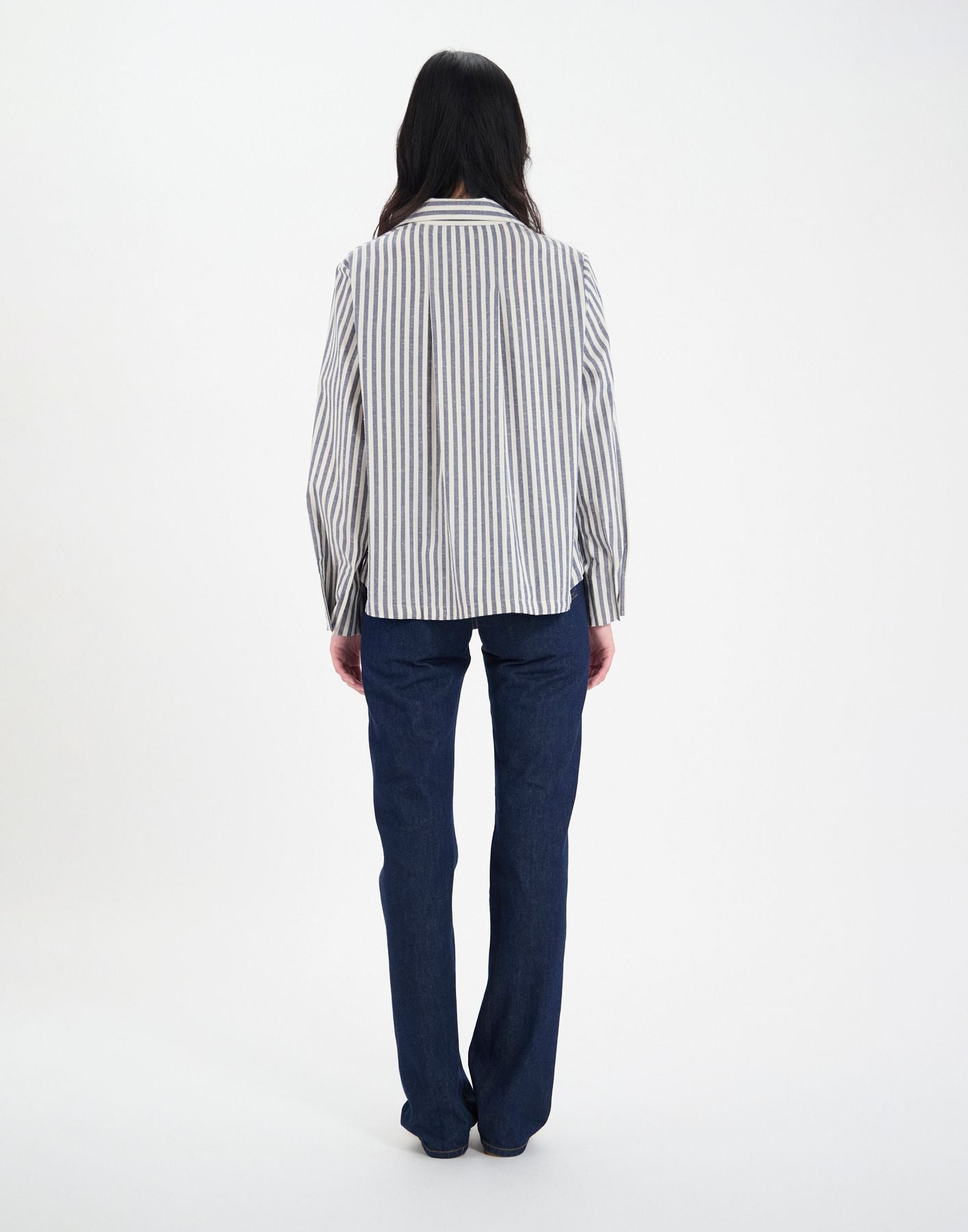 Noa top in blue cotton
