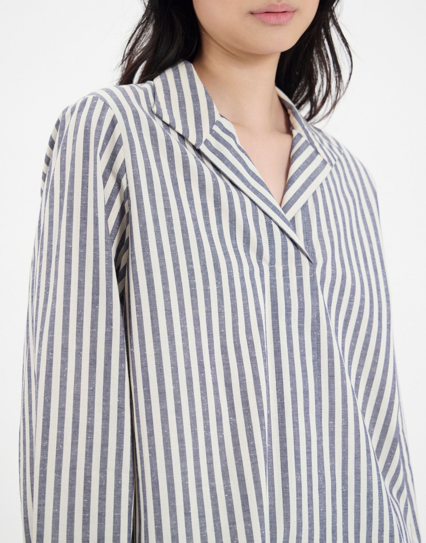 Noa top in blue cotton