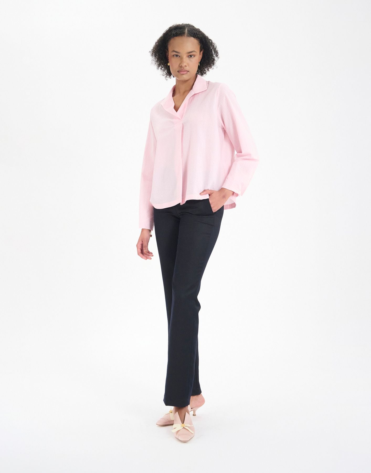 Top Noa en coton rose